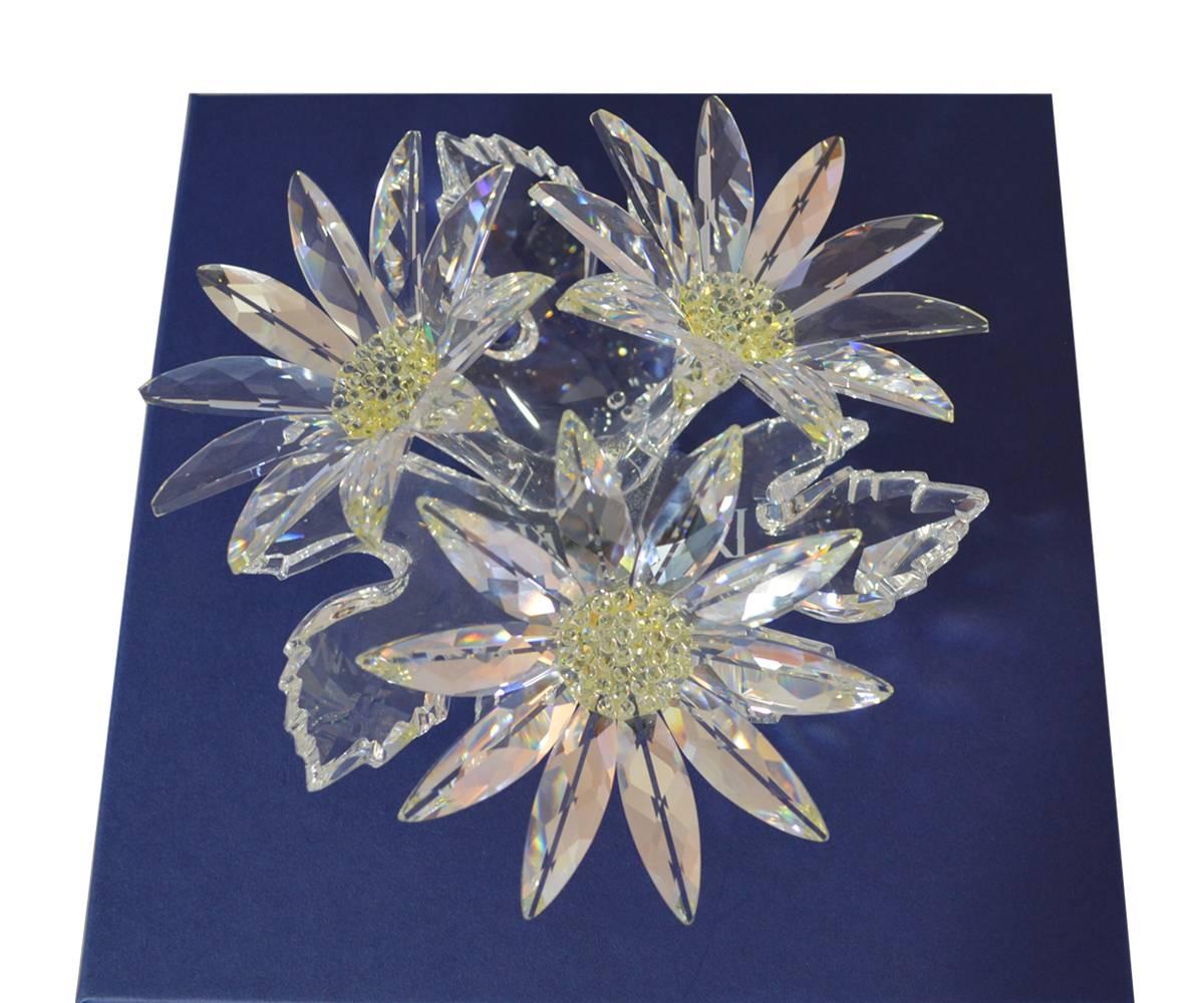 Large Limited Edition Swarovski Flower Arrangement In Excellent Condition In Laguna Beach, CA