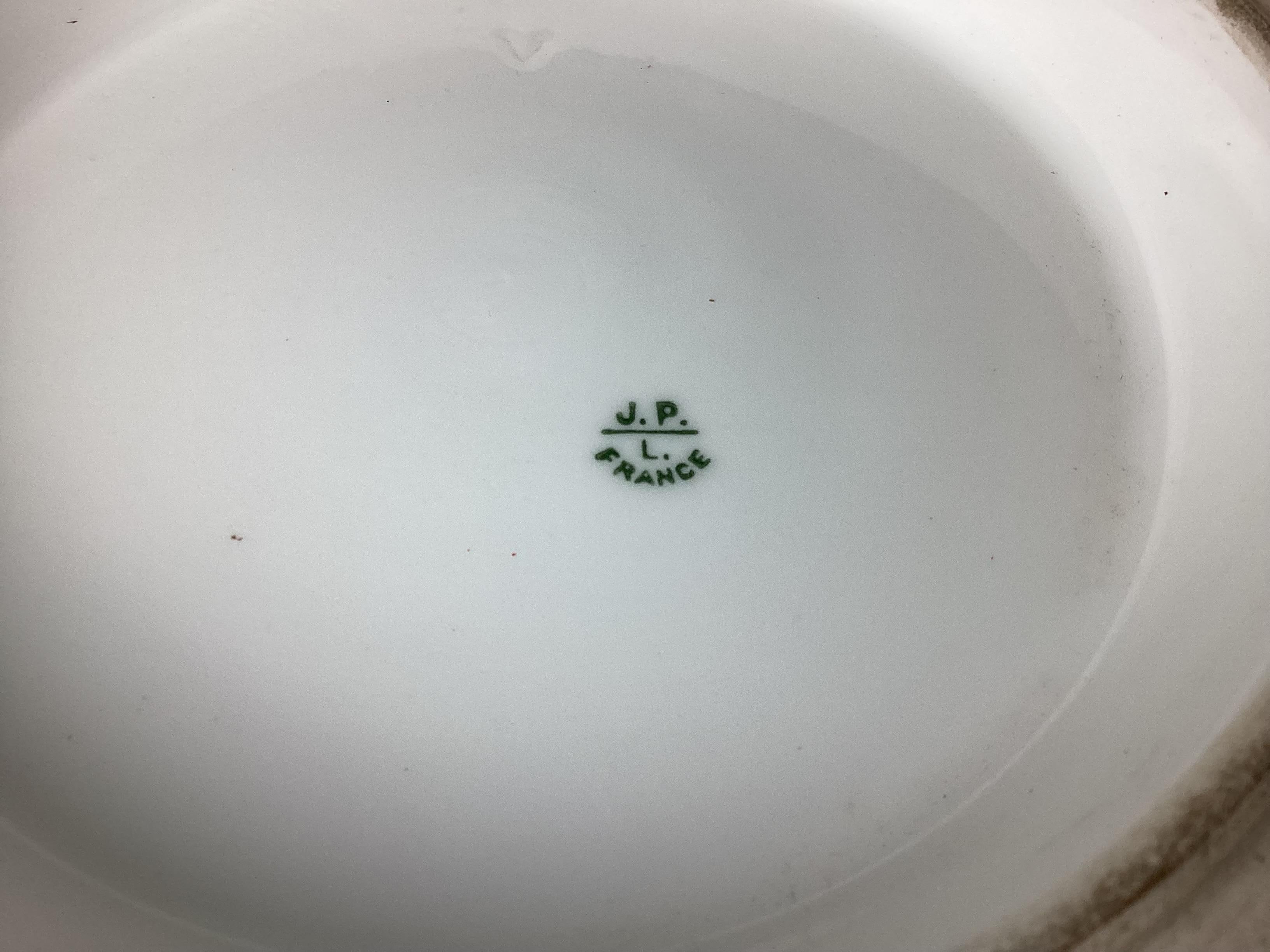 Large Limoges Hand Painted Center or Punch Bowl 4