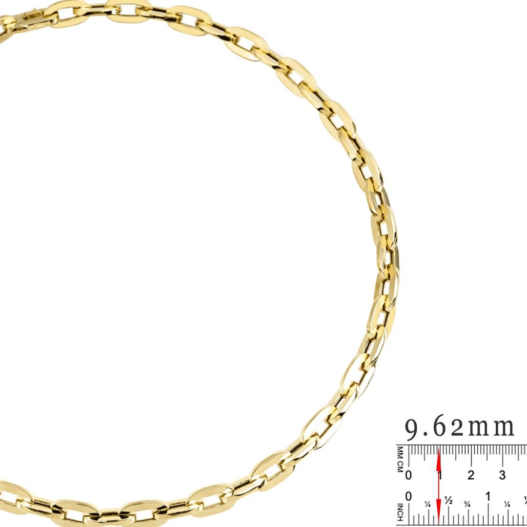Large Link Chain Necklace 34.53Gr. 14K Yellow Gold Massive Unisex In New Condition For Sale In New York, NY