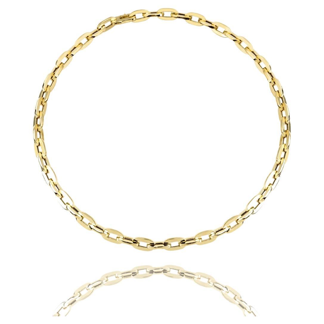 Large Link Chain Necklace 34.53Gr. 14K Yellow Gold Massive Unisex