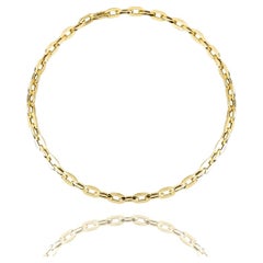 Large Link Chain Necklace 34.53Gr. 14K Yellow Gold Massive Unisex