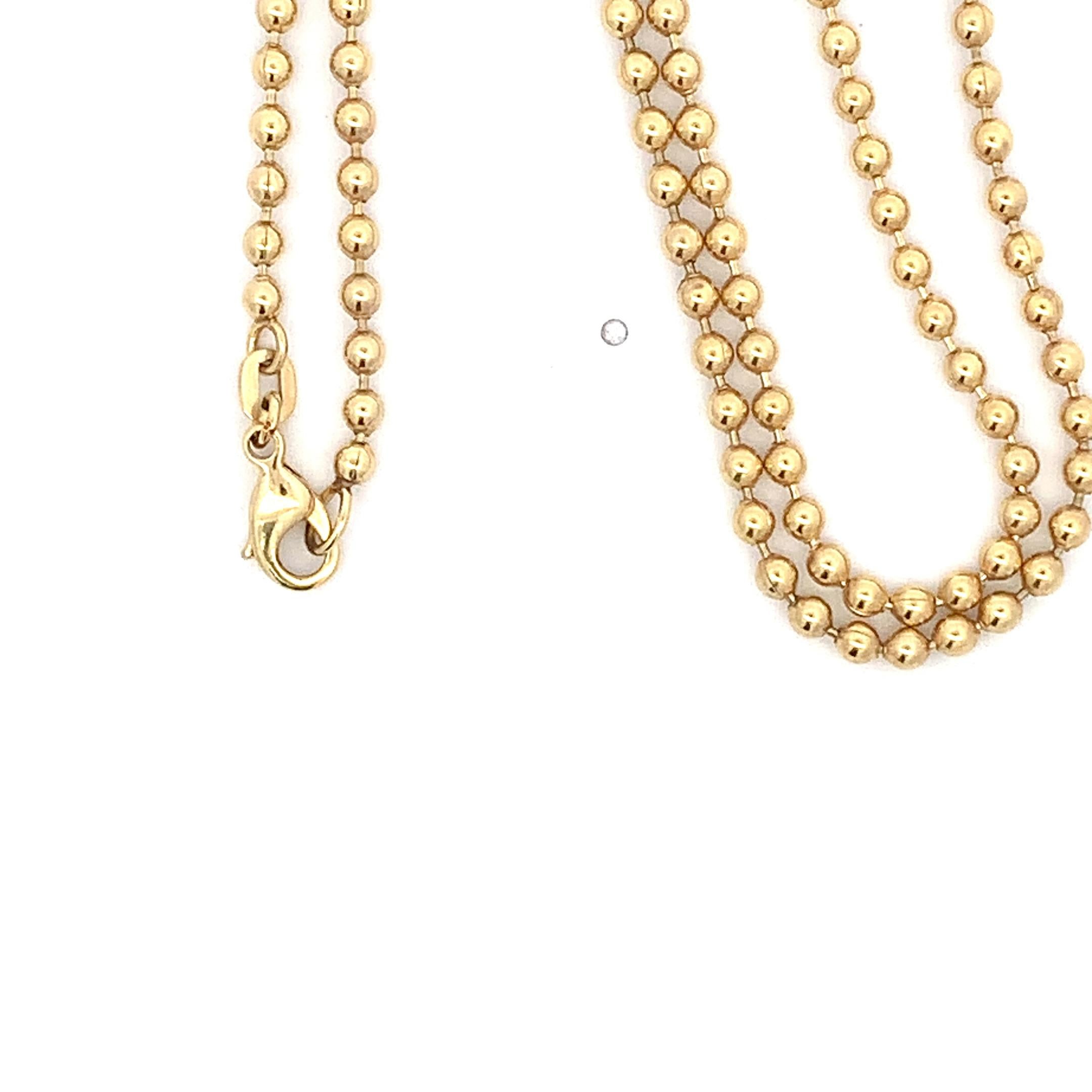 Collier long en or jaune à grands maillons et chaîne massive Unisexe en vente