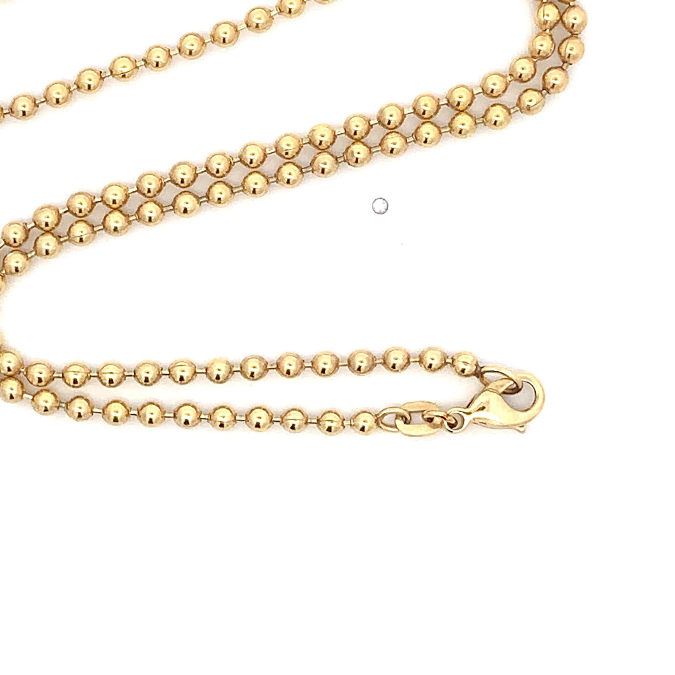 Collier long en or jaune à grands maillons et chaîne massive en vente 1