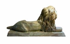 Grande sculpture en bronze - Figure de lion