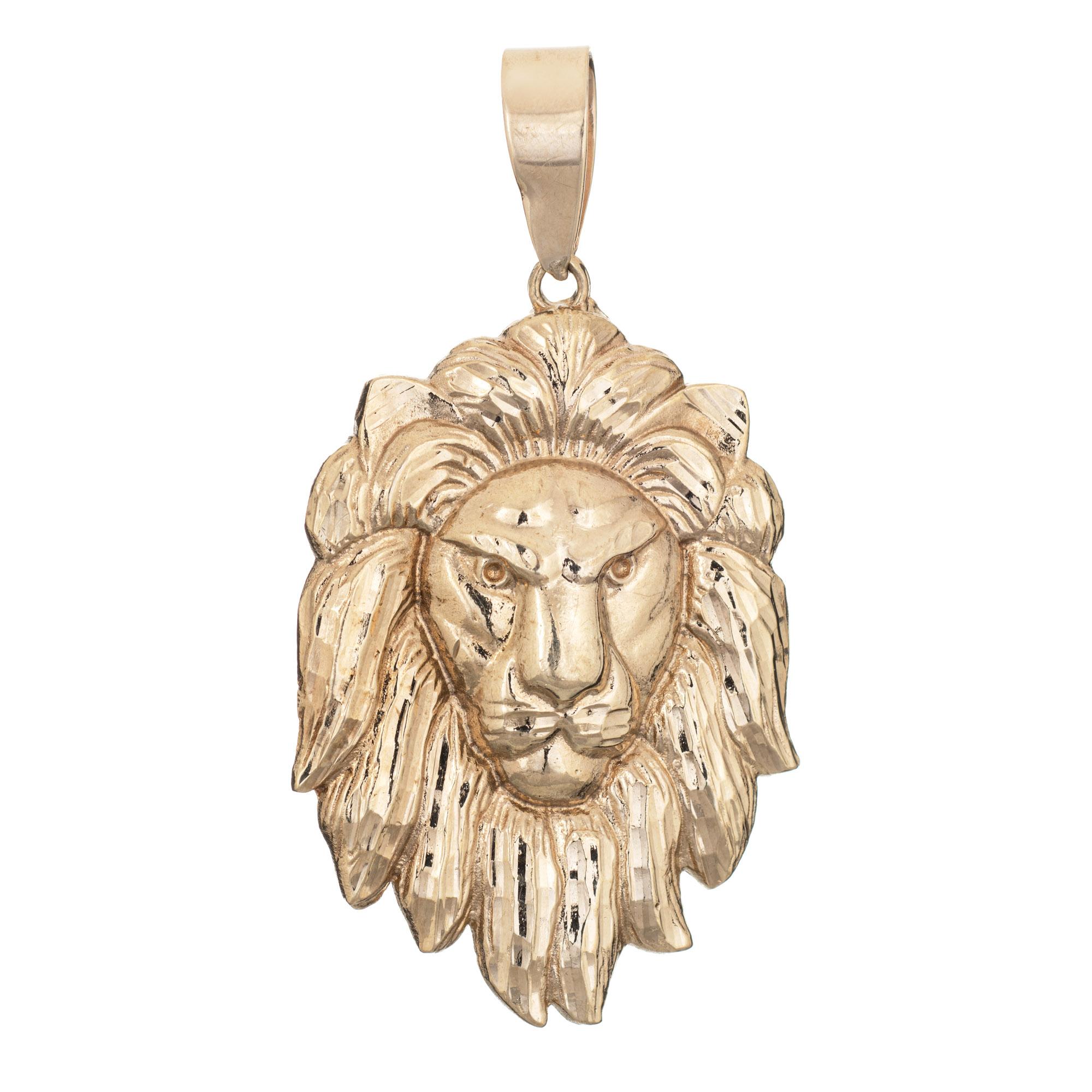 10k gold lion pendant