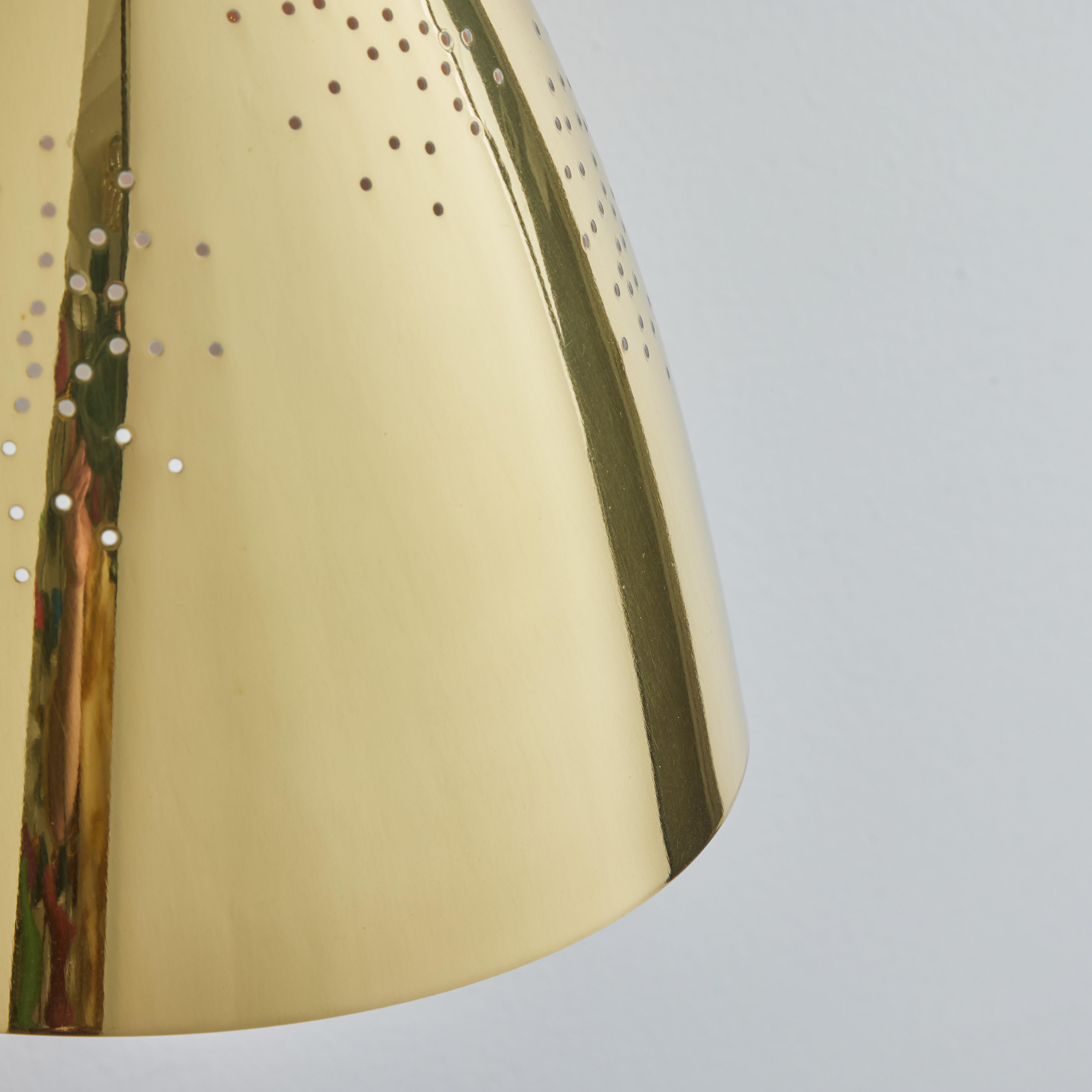Contemporary Large Lisa Johansson-Pape '270' Perforated Brass Wall Lamp For Sale