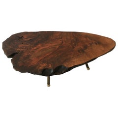 Large Live Edge Tree Trunk Table, Carl Auböck Style, Austria, circa 1950