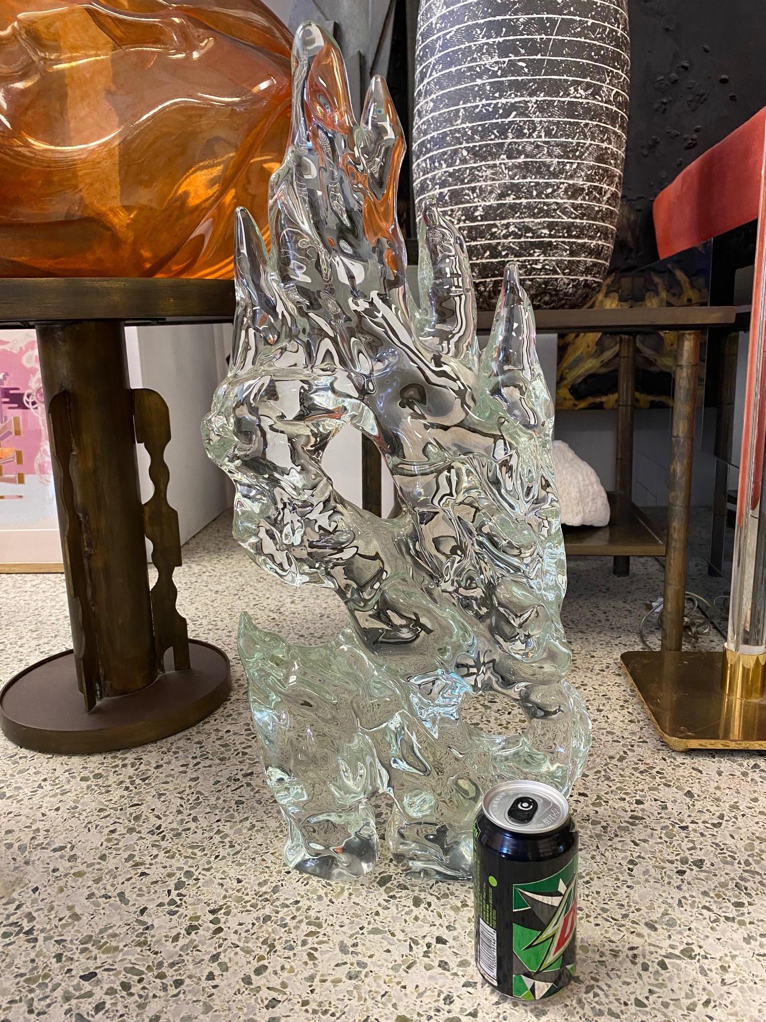 Large Livio Seguso Glass Sculpture In Good Condition In West Palm Beach, FL