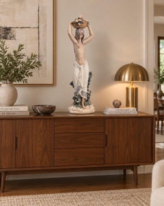 Large Lladró “Native Woman” Odalisca Gres Porcelain Sculpture by Salvador Debón