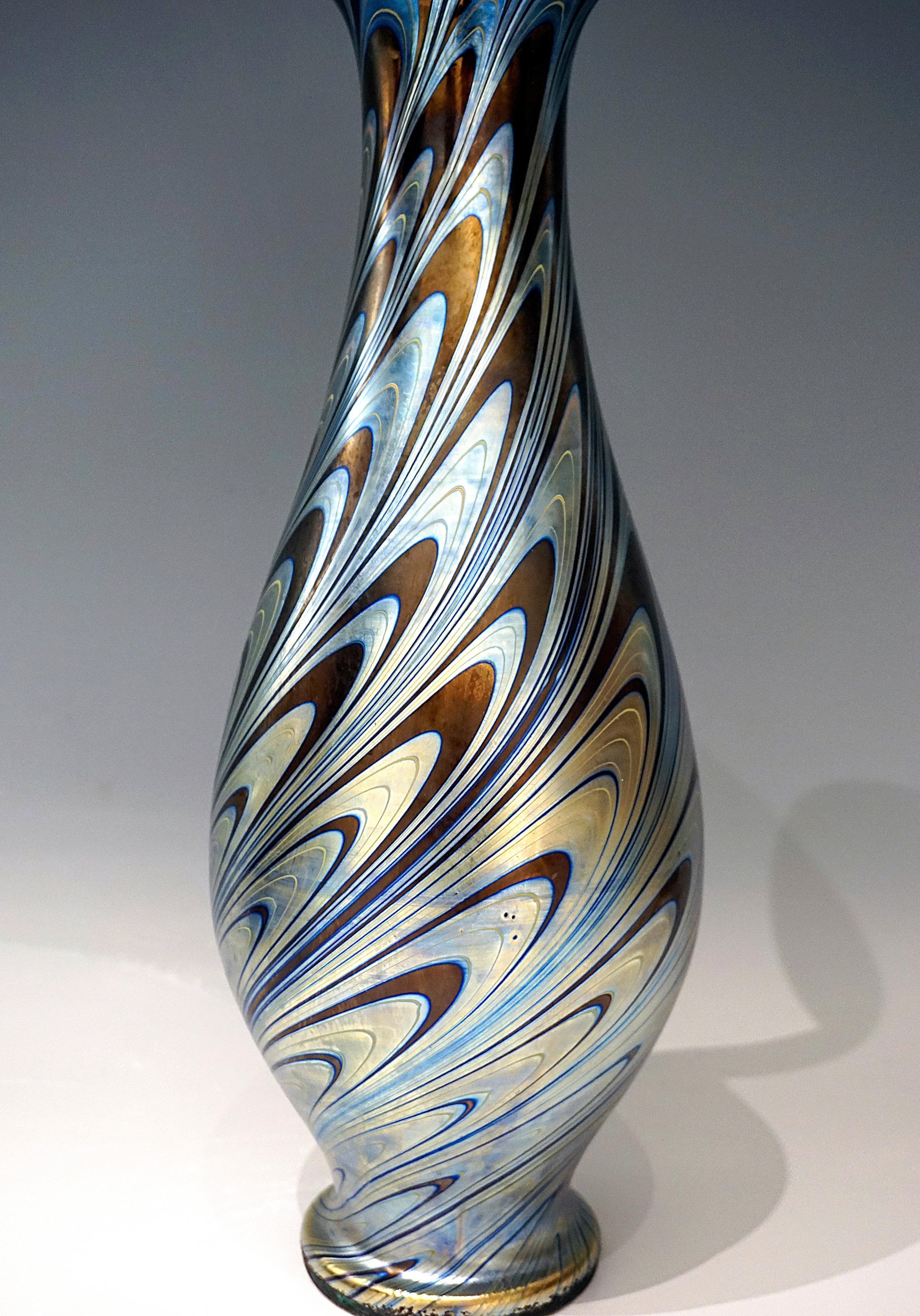 Late 19th Century Large Loetz Art Nouveau Vase, Ruby Phenomenon Gre 7624, Austria-Hungary, Ca 1898 For Sale