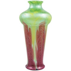 Large Loetz Vase Titania Gre6388, circa 1909 Rare Decor "Maigrün mit Rosa"
