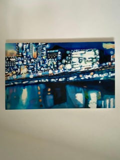 Large London Skyline Abstract Painting