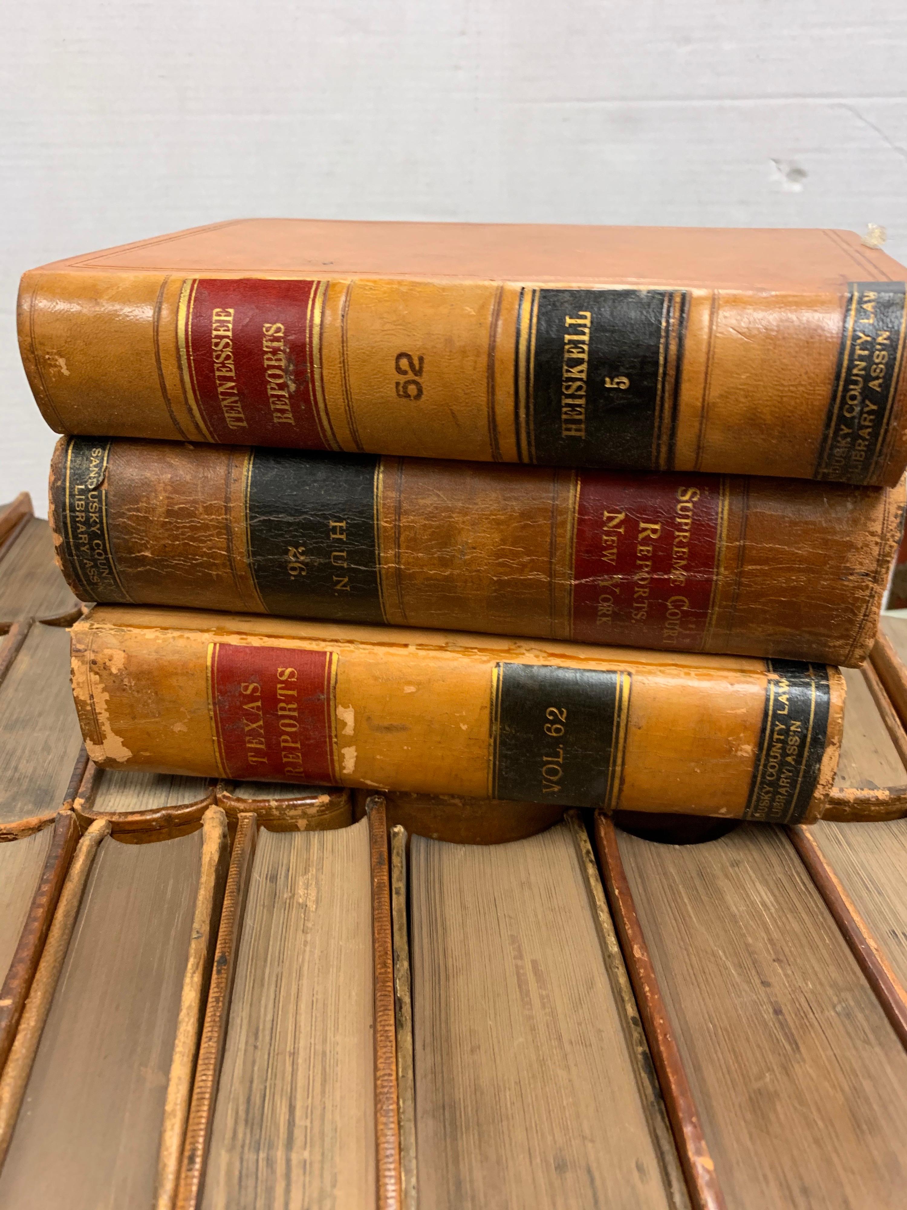 Large Lot of 19th Century Antique Leather Bound Law Library 54 Legal Books 2