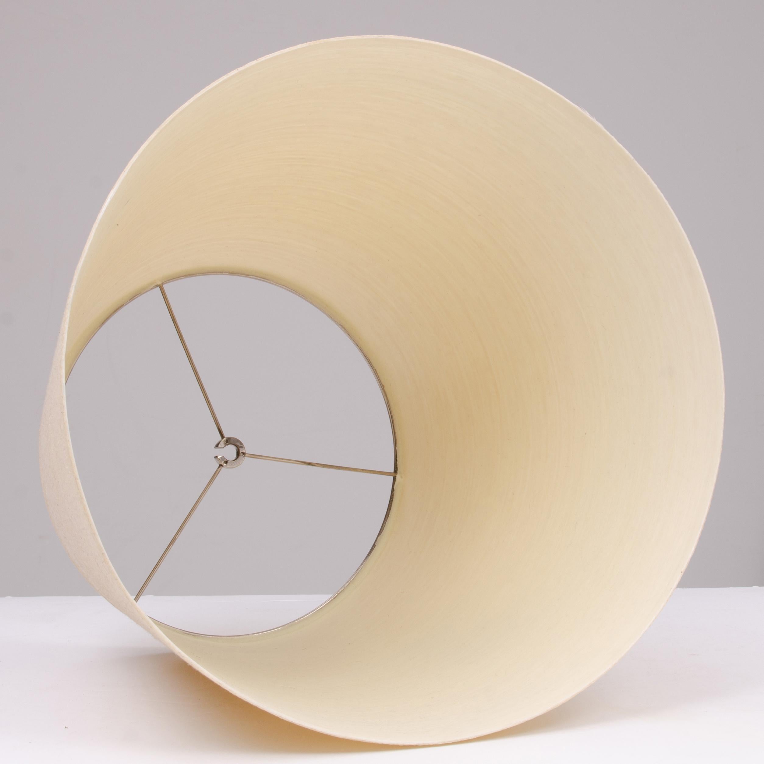 Large Lotte & Gunnar Bostlund Table Lamp Original Shade Unmarked Bone Stoneware For Sale 5