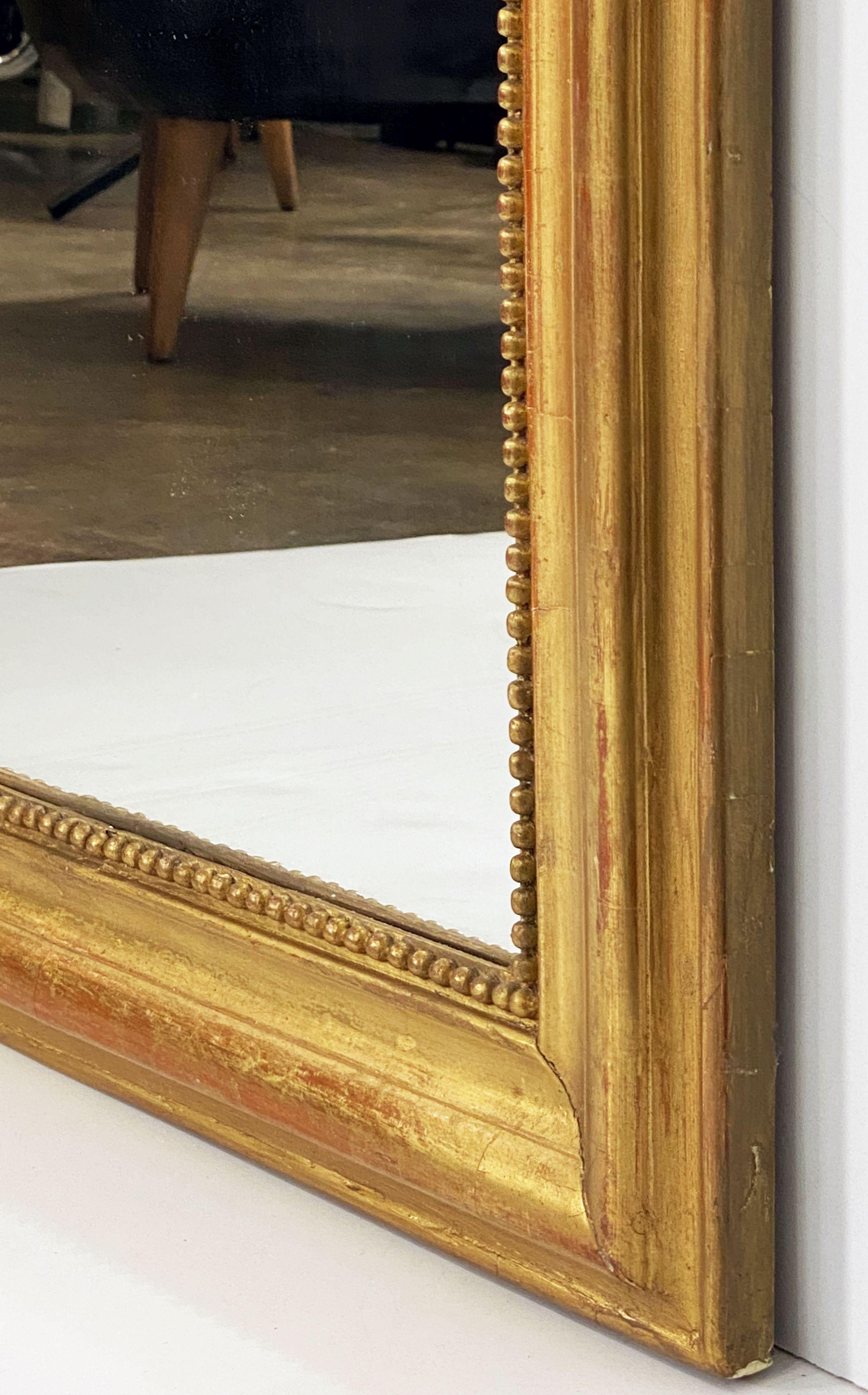 Large Louis Philippe Arch Top Gilt Mirror from France (H 44 1/4 x W 32 1/8) 6