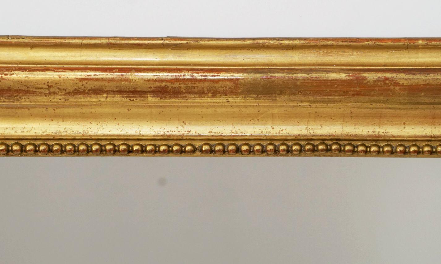 French Large Louis Philippe Arch Top Gilt Mirror from France (H 44 1/4 x W 32 1/8)