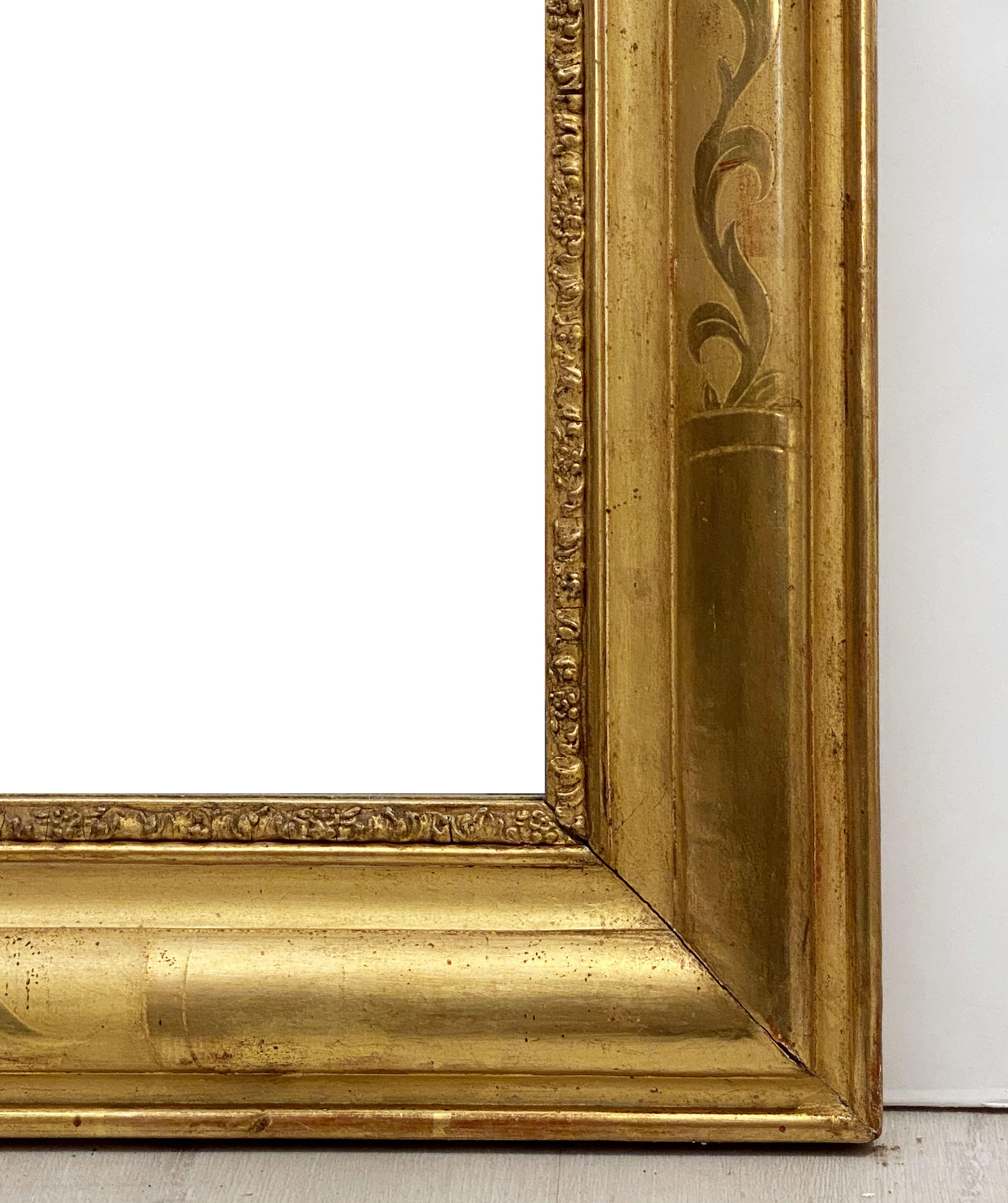Large Louis Philippe Arch Top Gilt Mirror (39 3/4 x W 25 1/8) 4