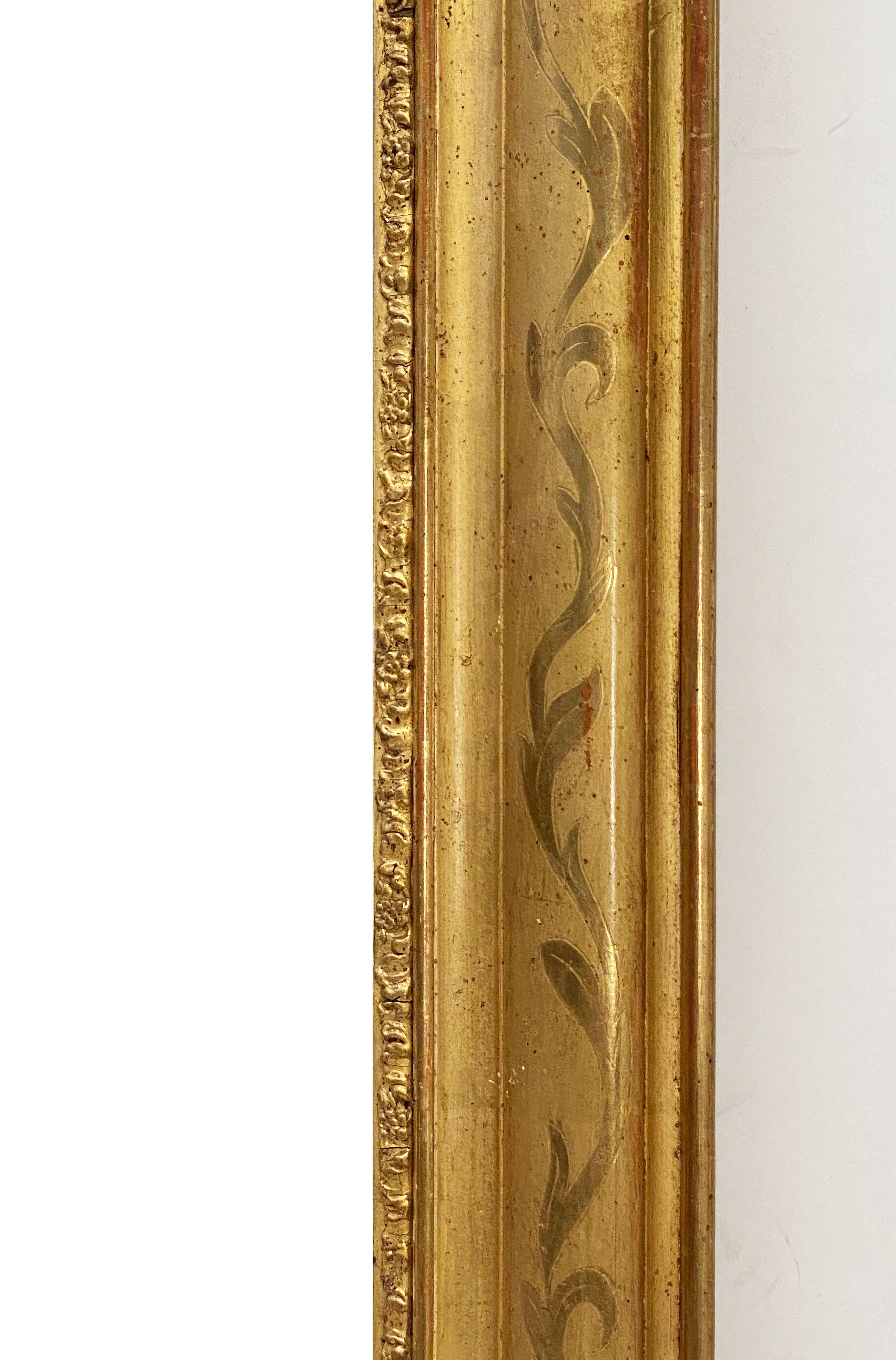 Large Louis Philippe Arch Top Gilt Mirror (39 3/4 x W 25 1/8) 5
