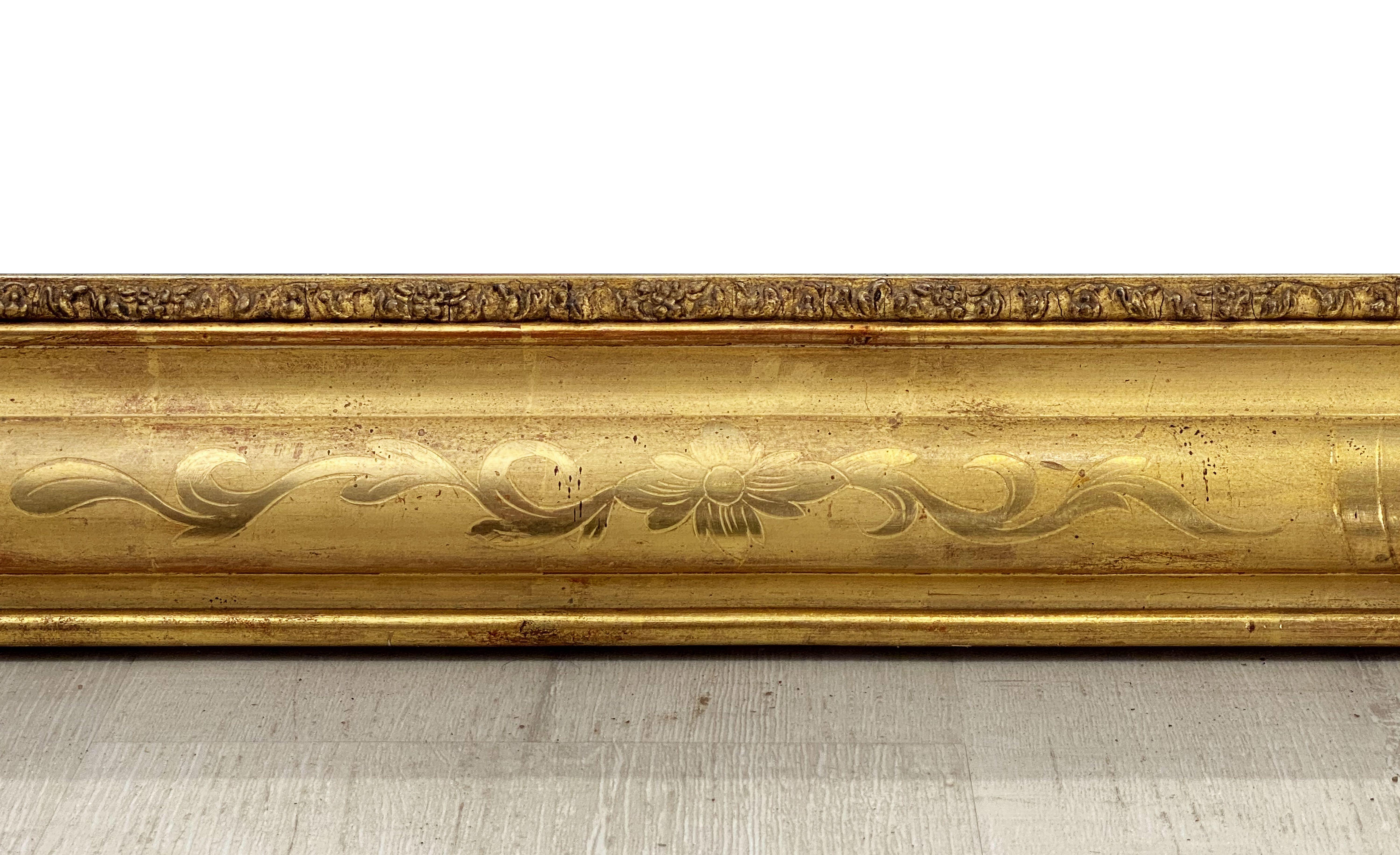 Large Louis Philippe Arch Top Gilt Mirror (39 3/4 x W 25 1/8) 3