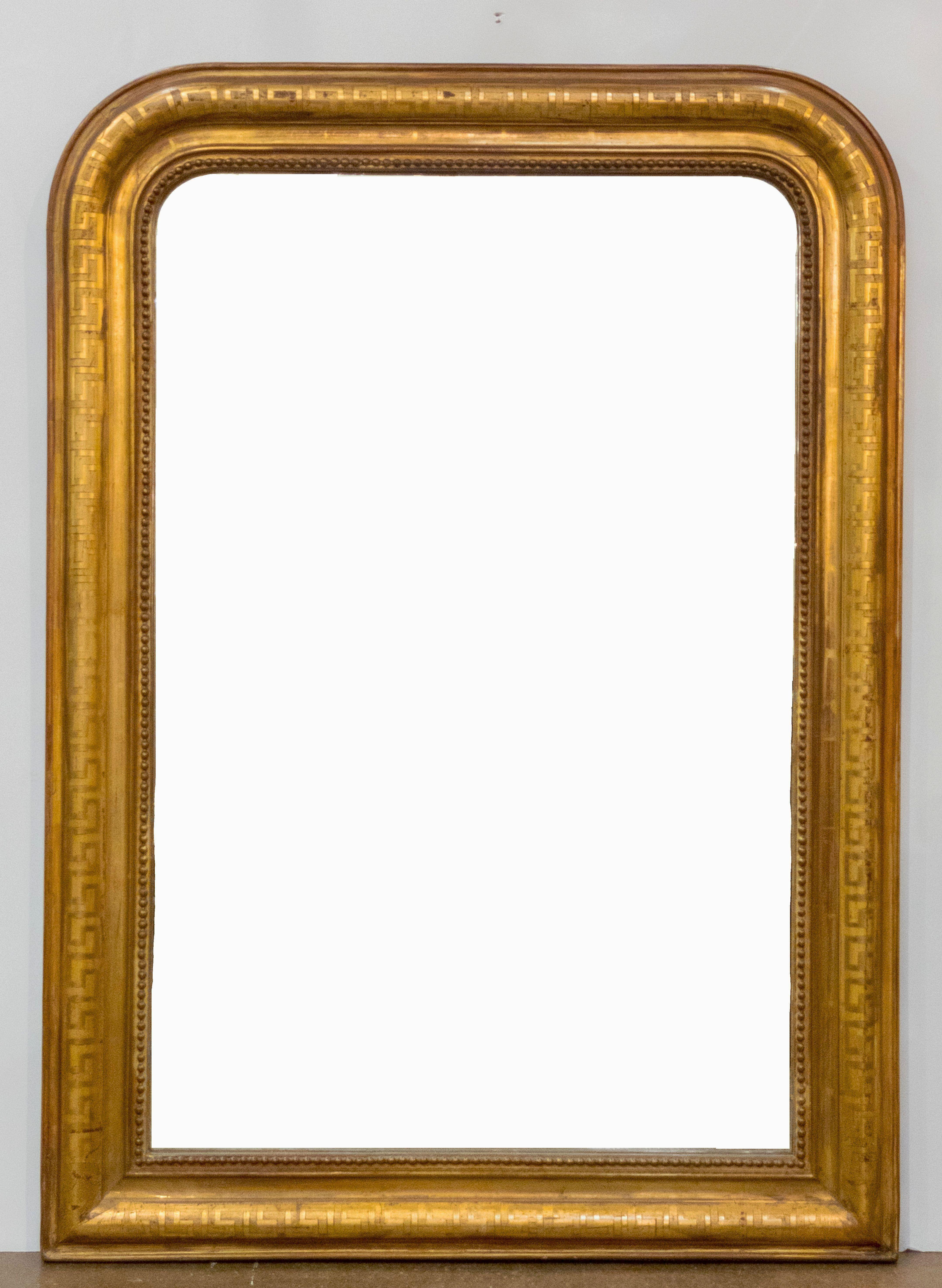 Large Louis Philippe Arch Top Gilt Mirror (H 42 1/2 x W 30 1/2) 10