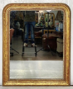 Grande specchio dorato Louis Philippe (H. 50 1/2 x L. 40 1/2)