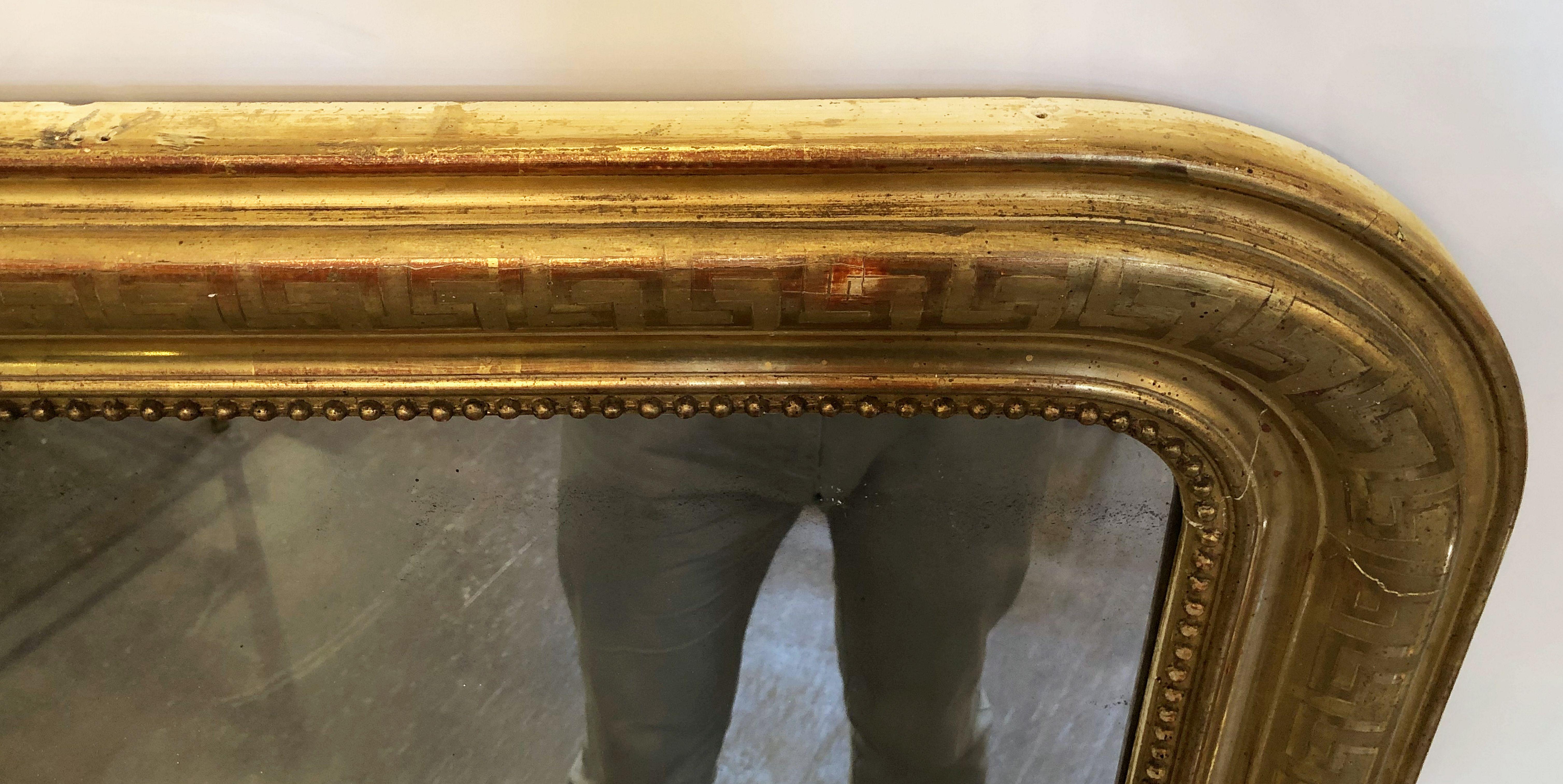 Large Louis Philippe Arch Top Gilt Mirror 8