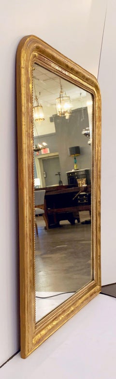 Large Louis Philippe Arch Top Gilt Mirror (H 55 1/4 x W 40)