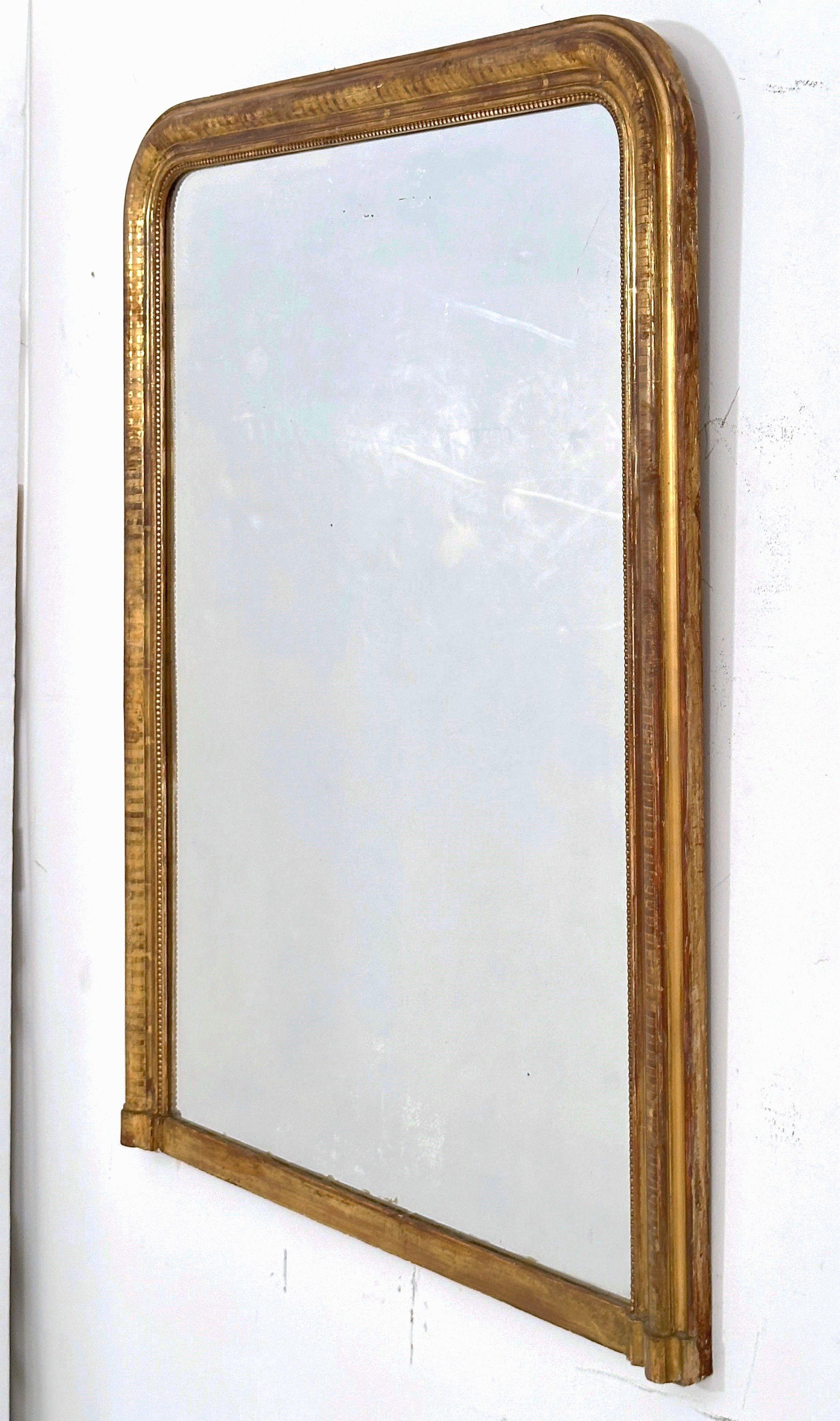 Großer Wand- oder Flurspiegel mit Arch-Top von Louis Philippe (H 47 1/4 x W 37 3/8) im Zustand „Gut“ im Angebot in Austin, TX