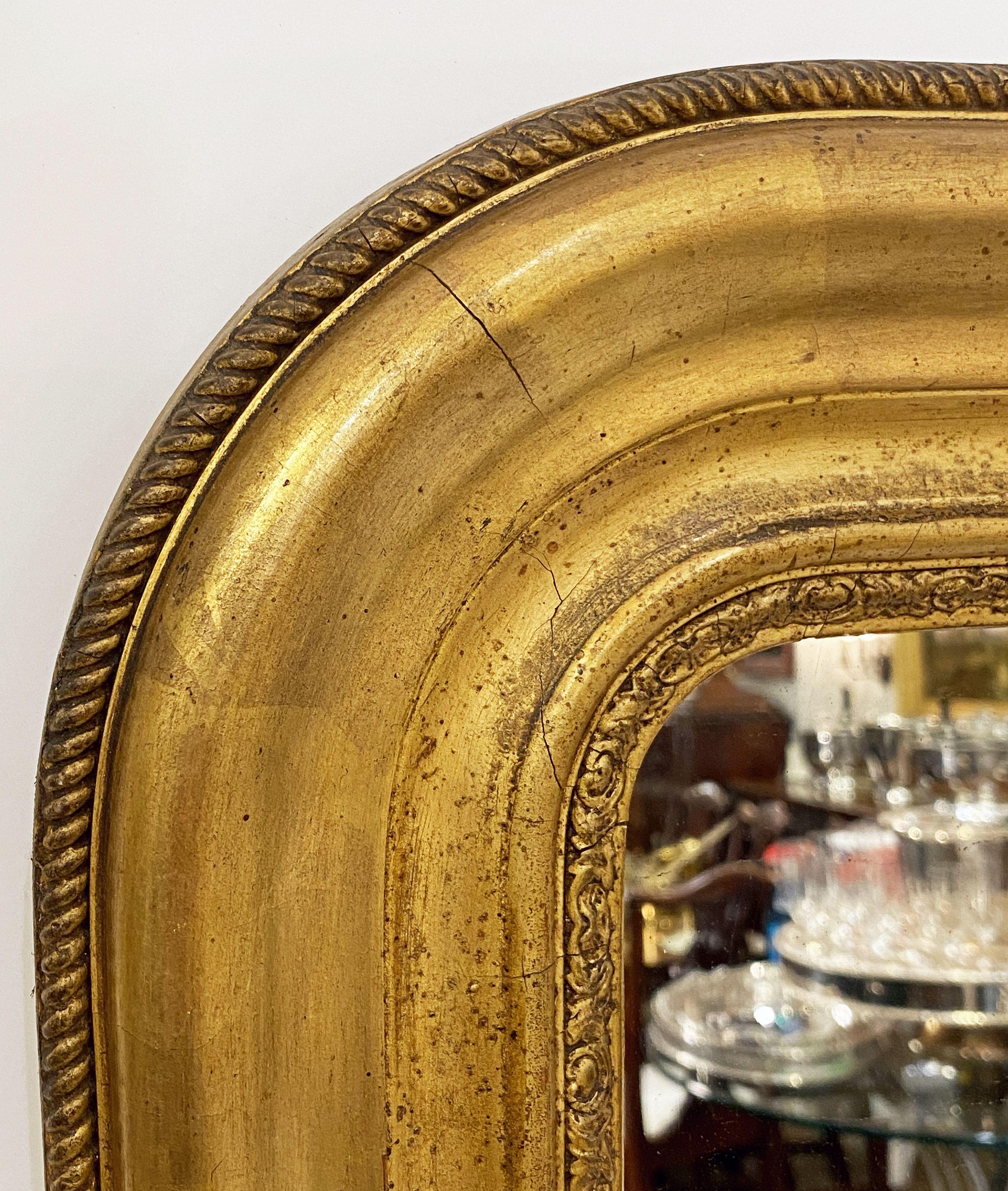 Large Louis Philippe Gilt Dressing or Console Mirror (H 60 7/8 x W 31 1/4) For Sale 5
