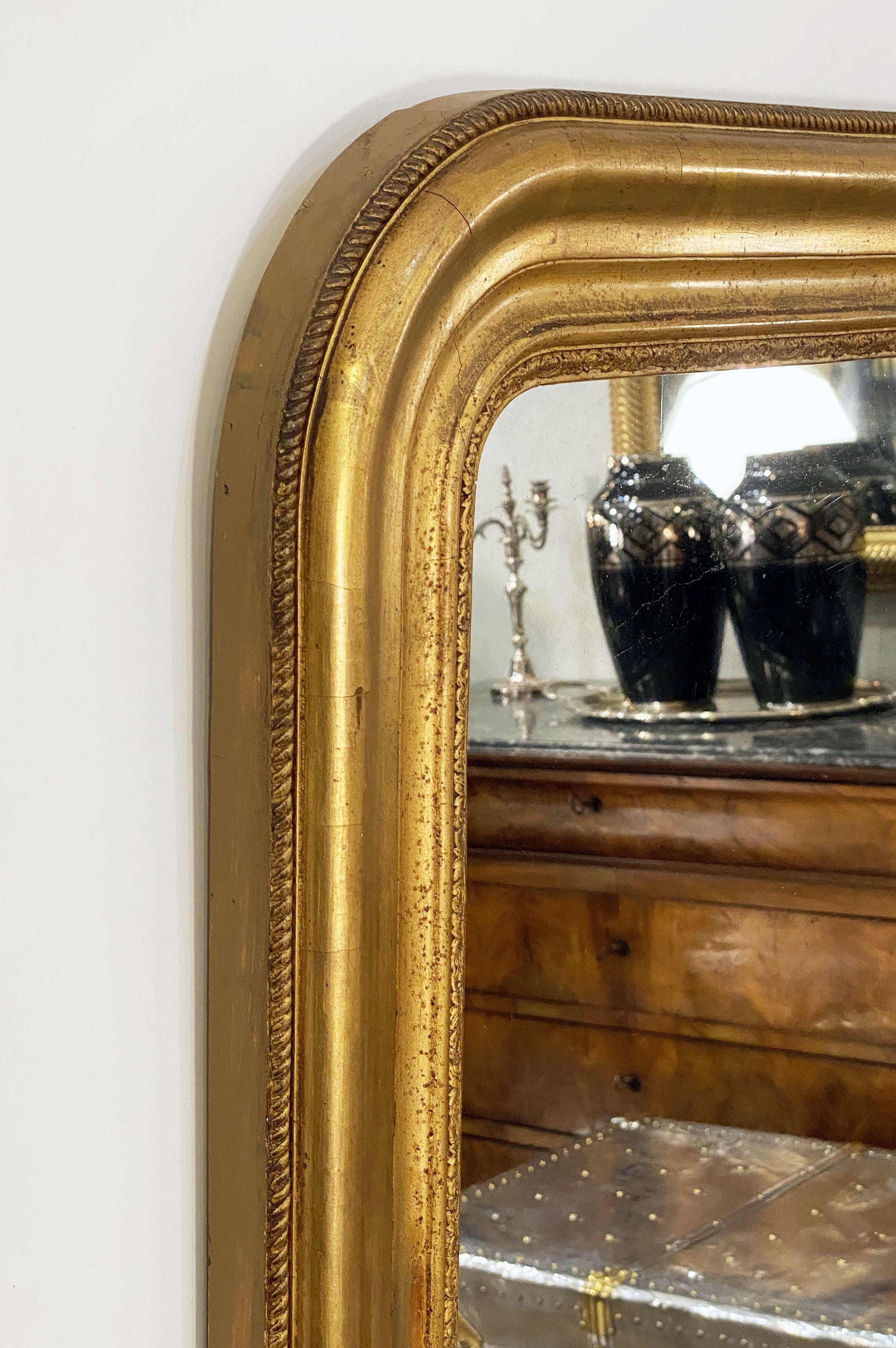 Large Louis Philippe Gilt Dressing or Console Mirror (H 60 7/8 x W 31 1/4) For Sale 6