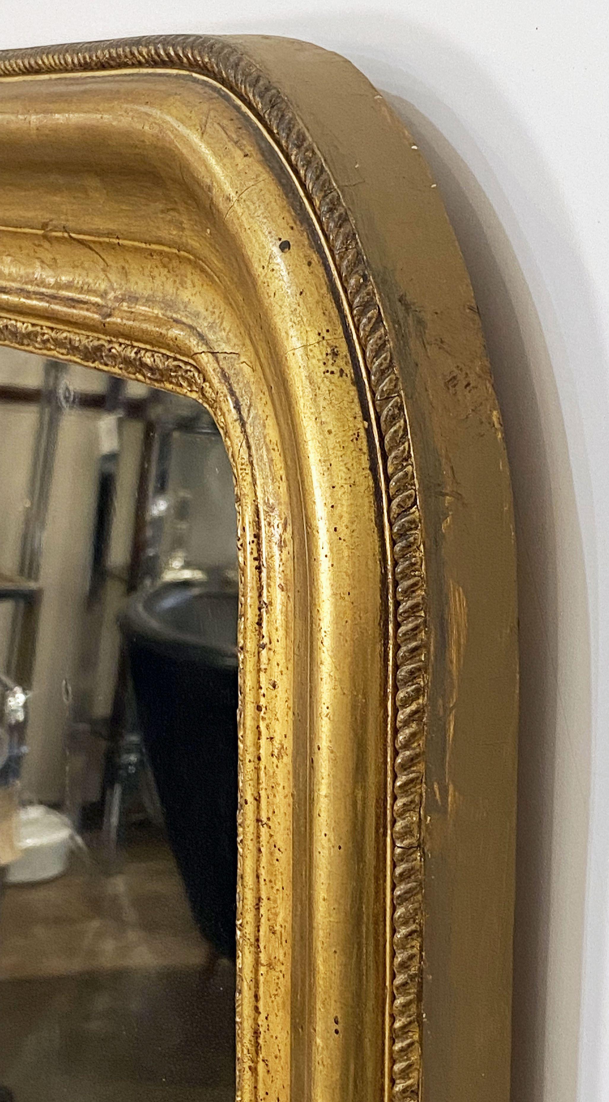 Large Louis Philippe Gilt Dressing or Console Mirror (H 60 7/8 x W 31 1/4) For Sale 7