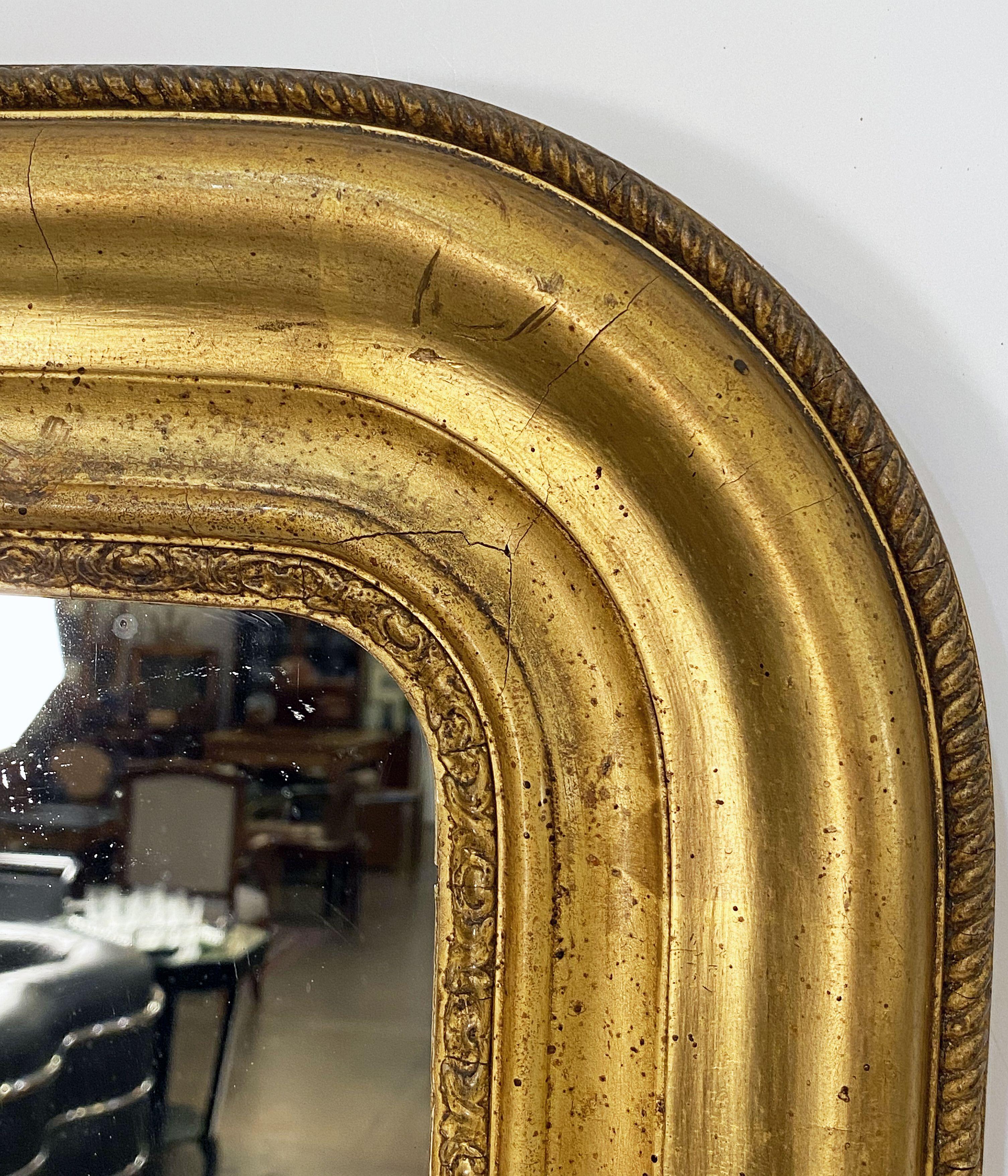 Large Louis Philippe Gilt Dressing or Console Mirror (H 60 7/8 x W 31 1/4) For Sale 9