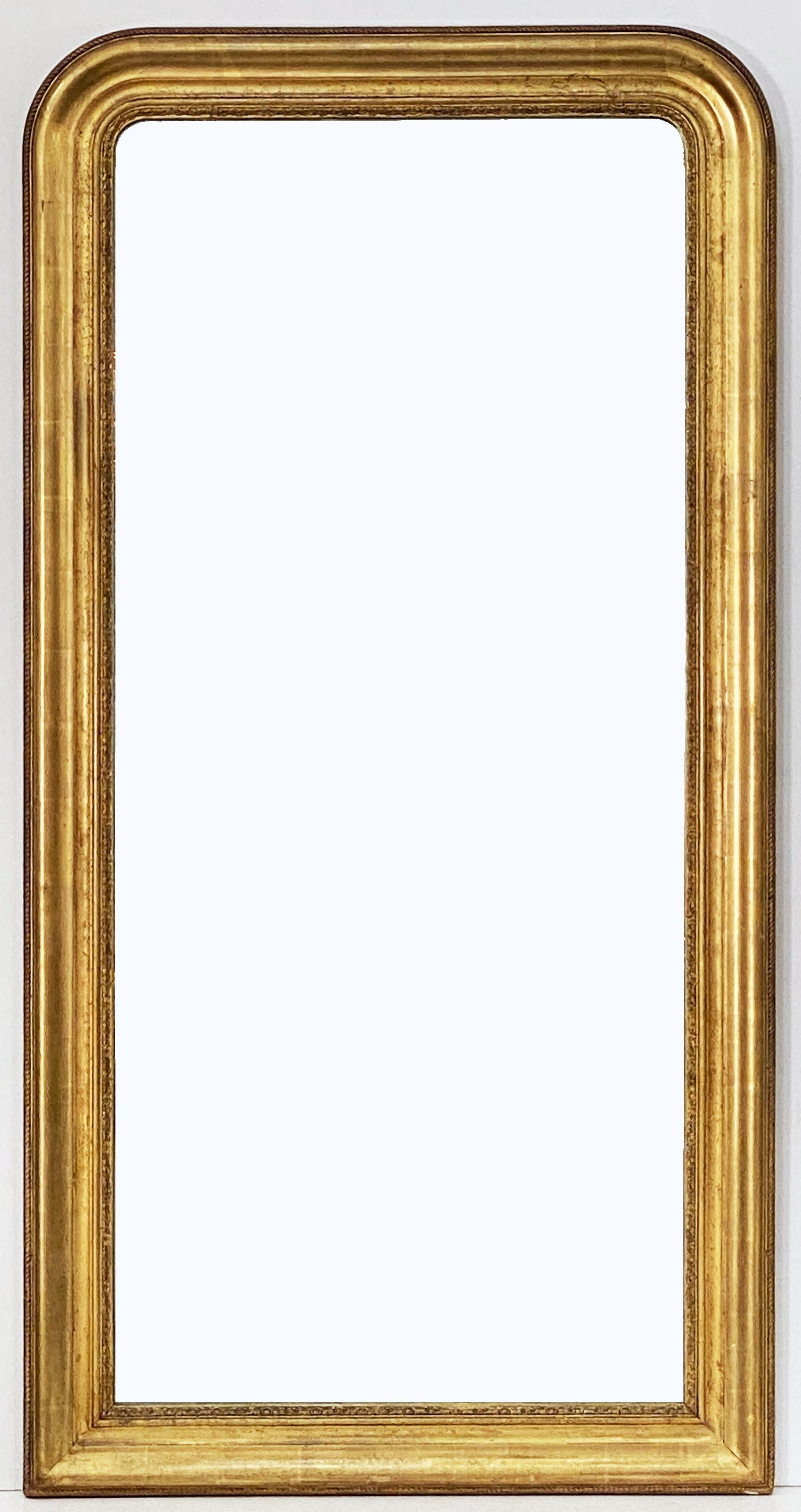 Large Louis Philippe Gilt Dressing or Console Mirror (H 60 7/8 x W 31 1/4) For Sale 10