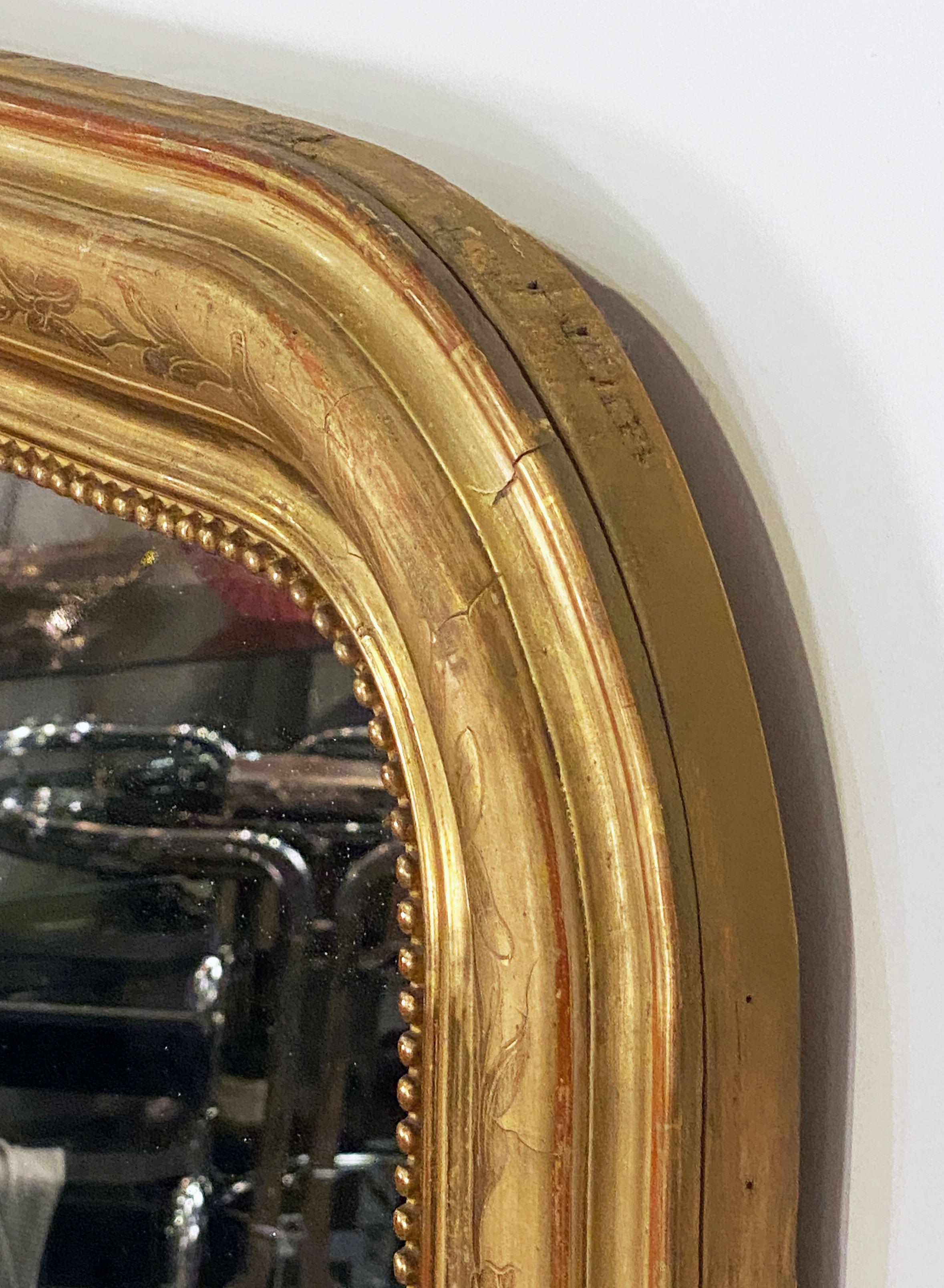 Large Louis Philippe Gilt Dressing or Console Mirror (H 68 x W 32 1/4) For Sale 8