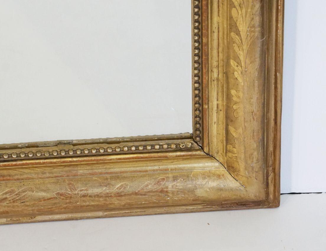 Large Louis Philippe Gilt Dressing or Console Mirror (H 81 x W 27 1/2) 7