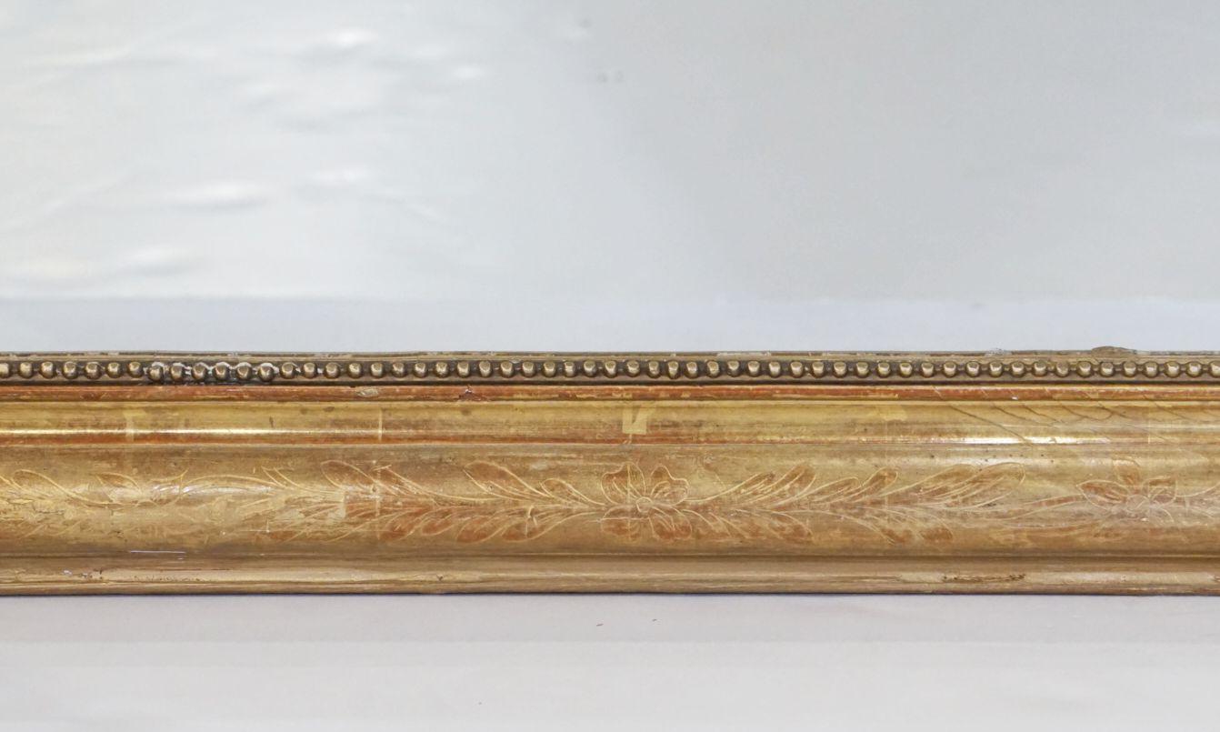 19th Century Large Louis Philippe Gilt Dressing or Console Mirror (H 81 x W 27 1/2)