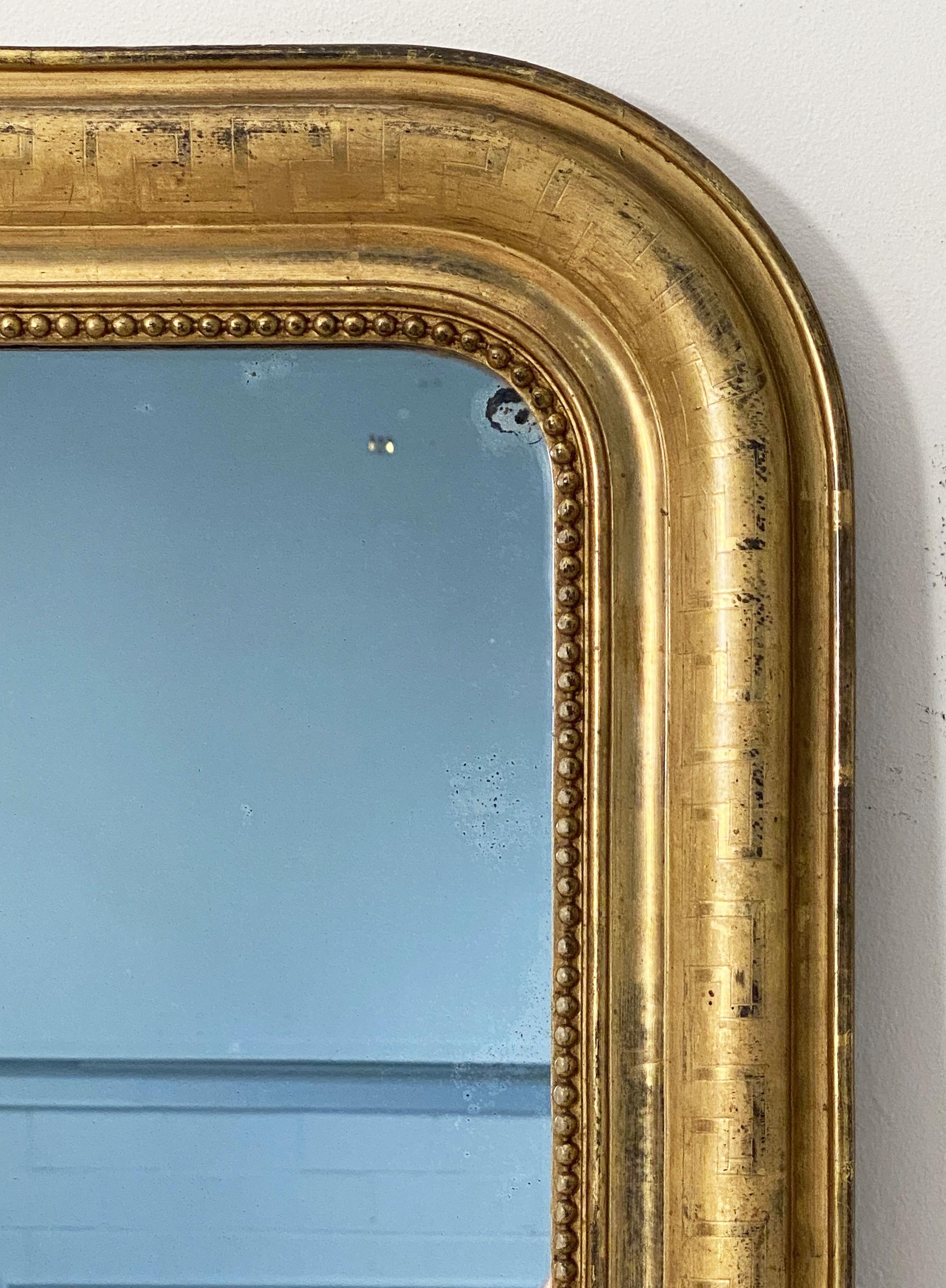 Large Louis Philippe Gilt Mirror with Arch Top from France (H 54 x W 38 1/2) 3