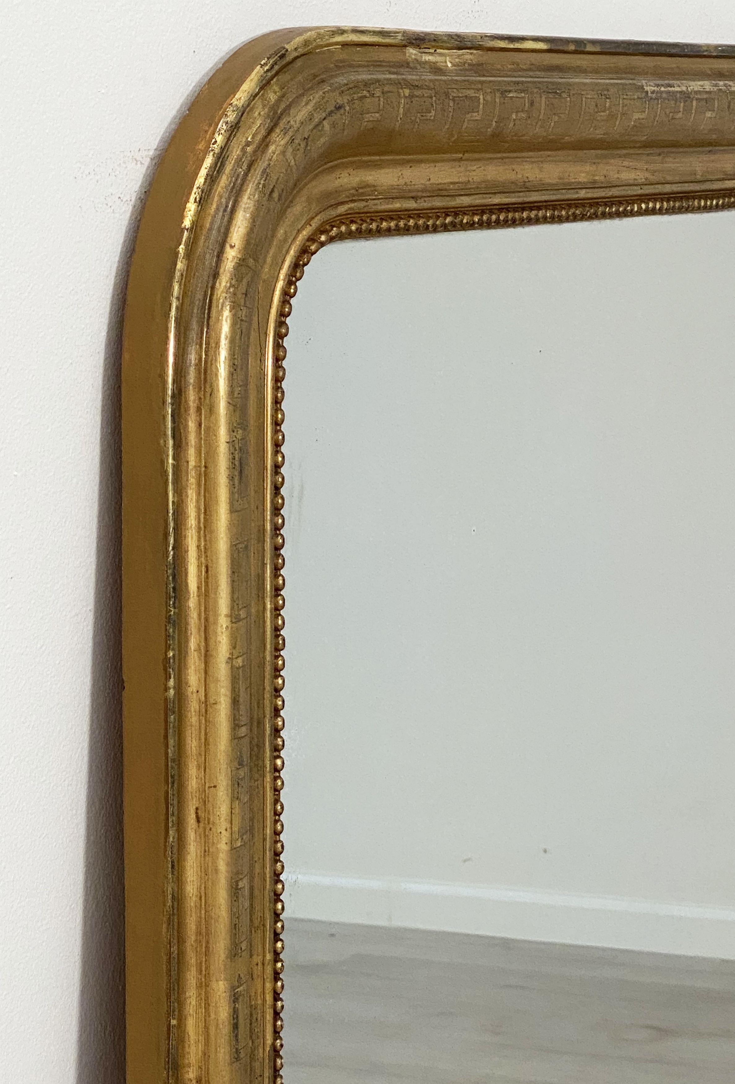 Large Louis Philippe Gilt Mirror with Arch Top from France (H 54 x W 38 1/2) 4
