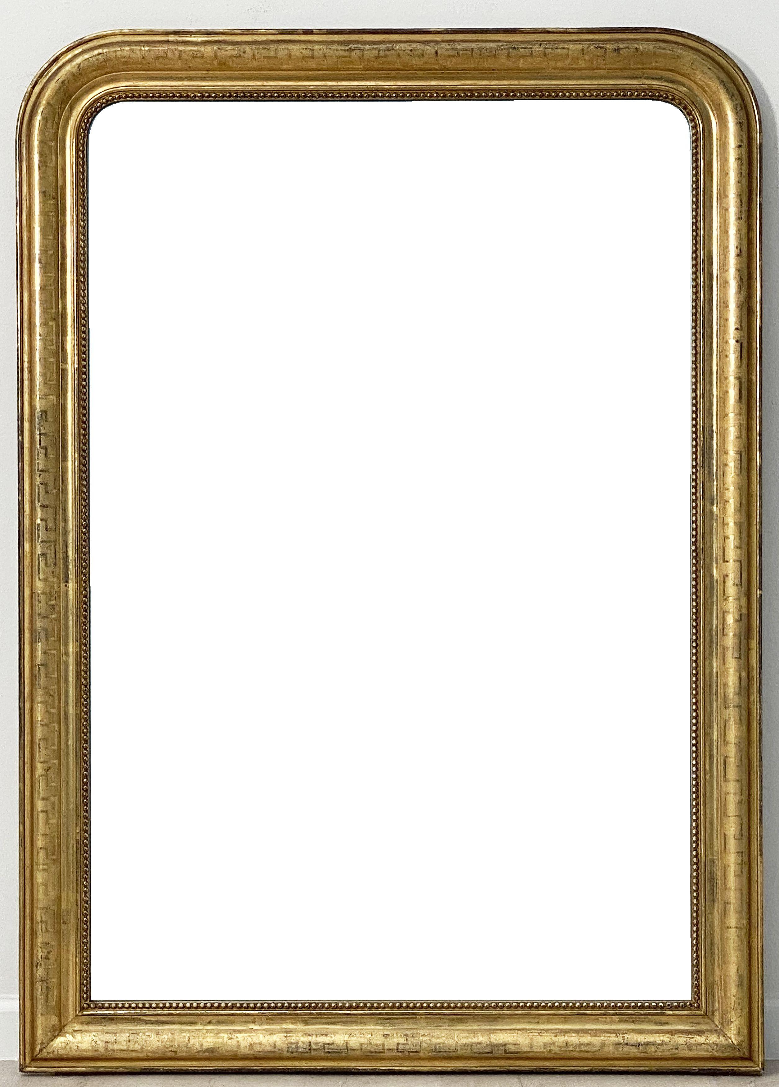 Large Louis Philippe Gilt Mirror with Arch Top from France (H 54 x W 38 1/2) 6