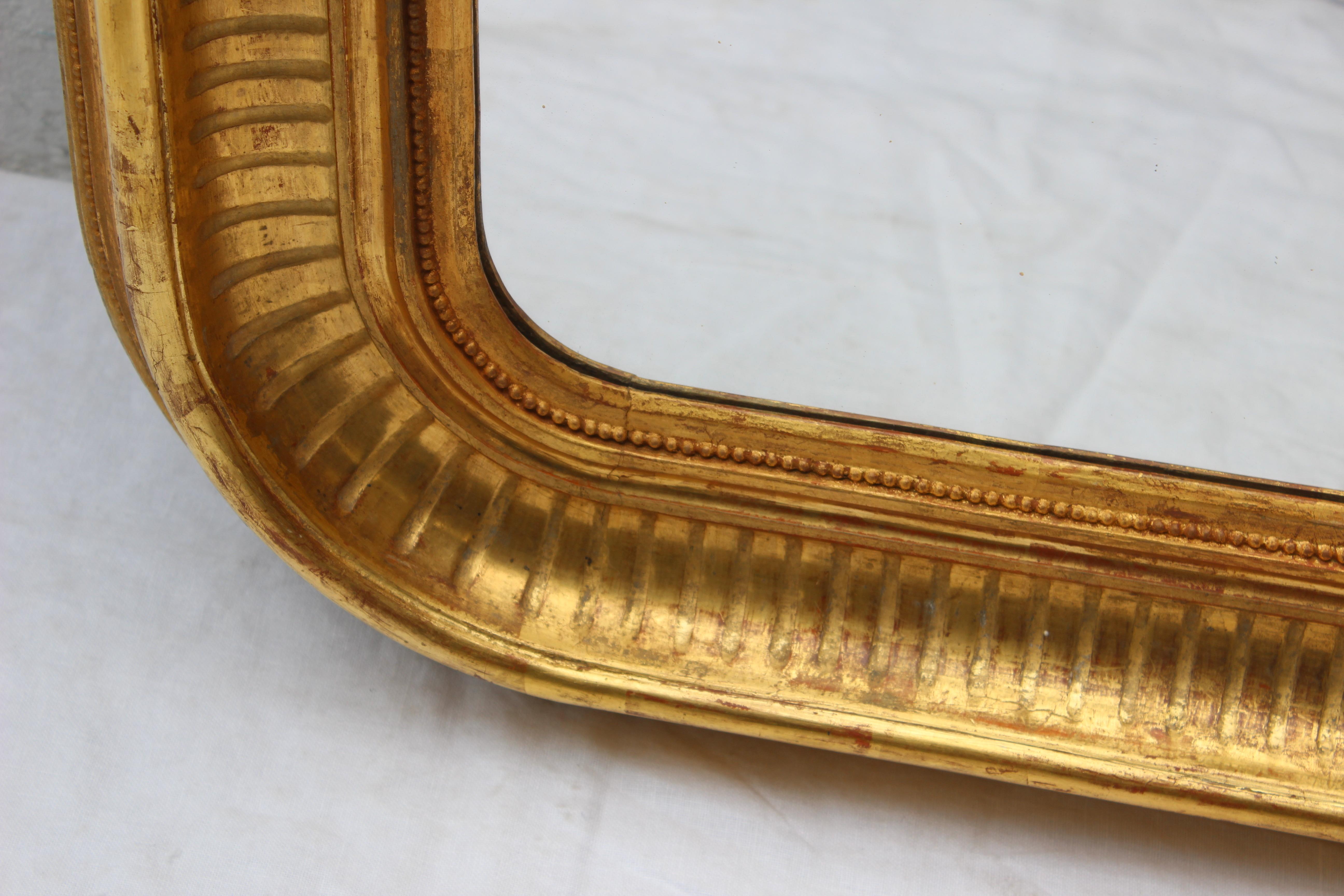 Large Louis Philippe Giltwood Mirror 1