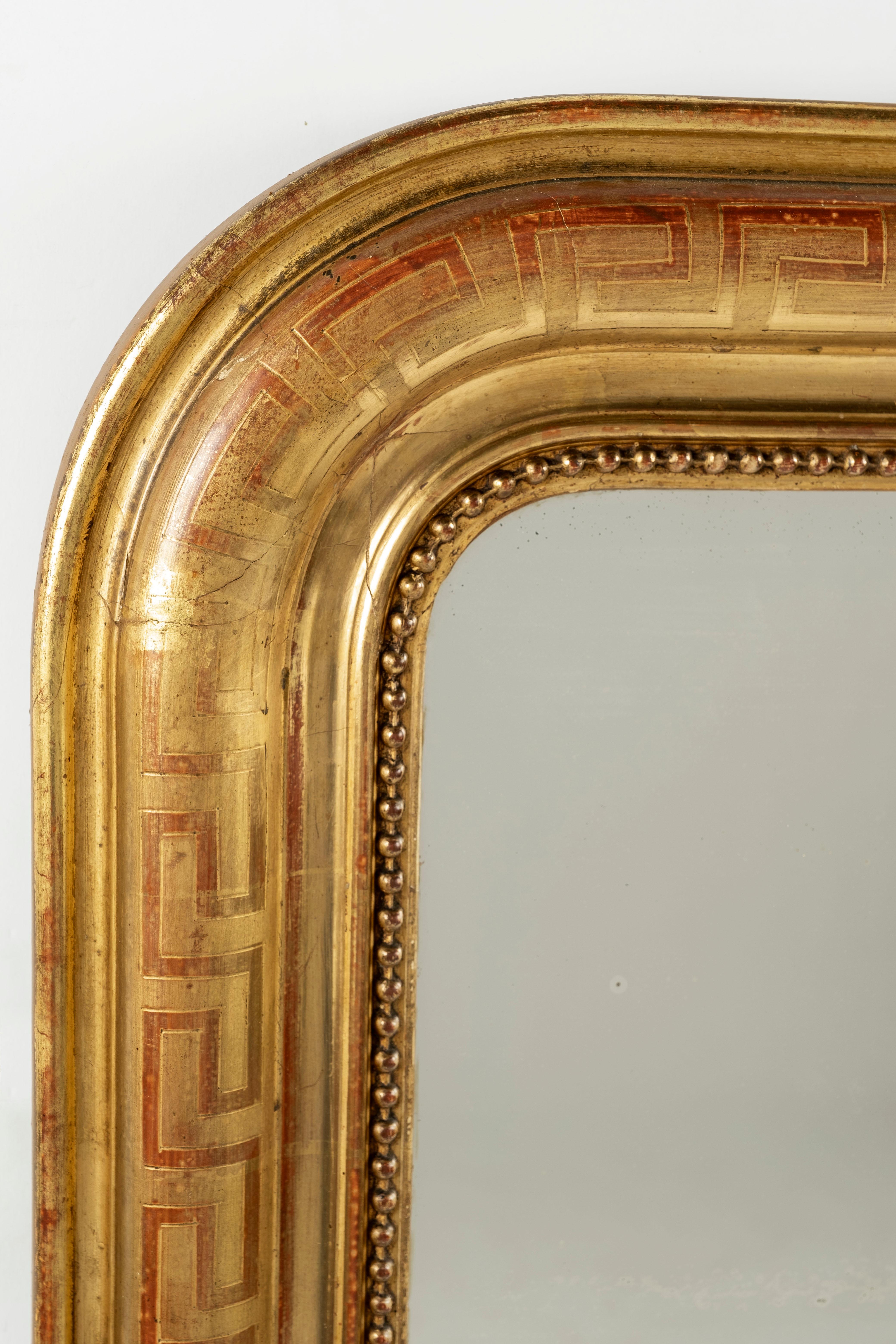 Large Louis Philippe Mirror In Good Condition In Houston, TX