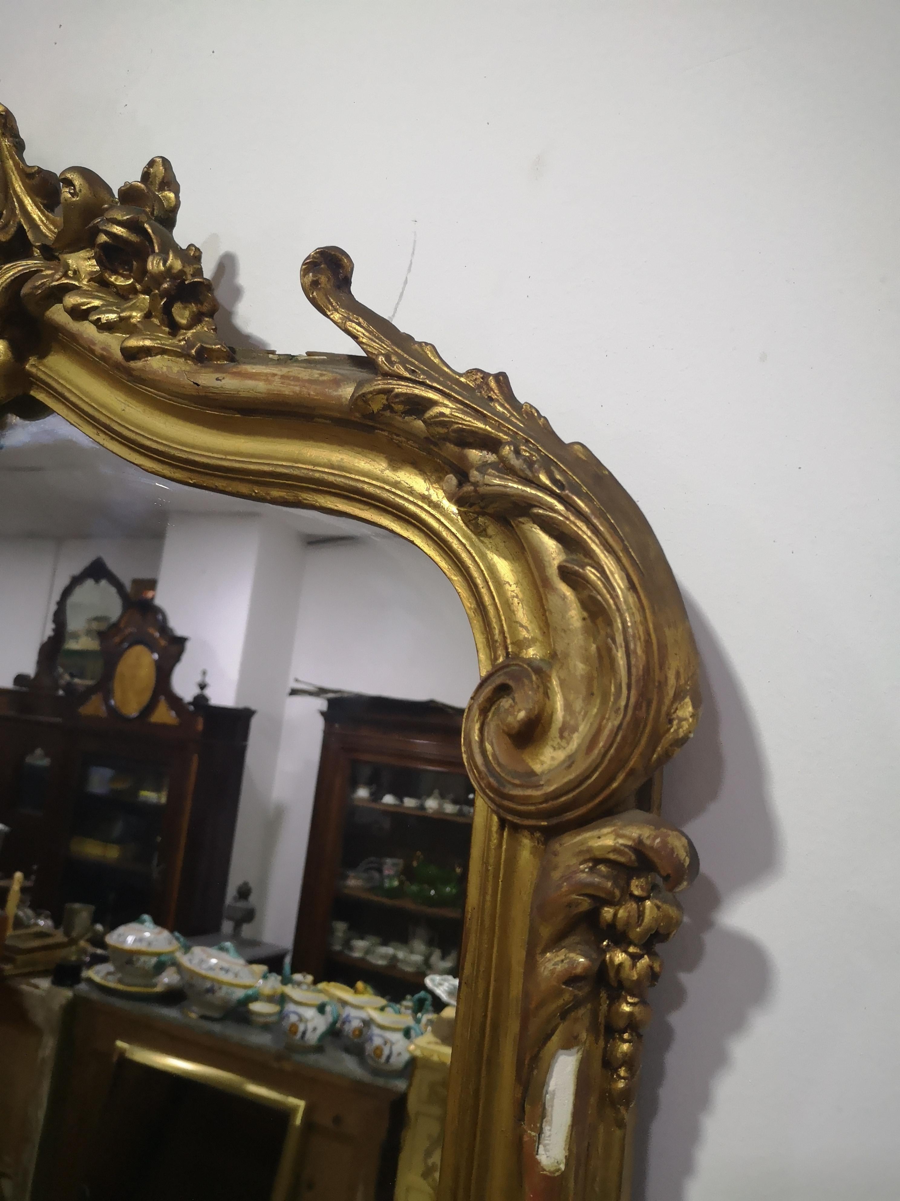 Large Louis Philippe mirror from the end of the 19th century in vendita 3
