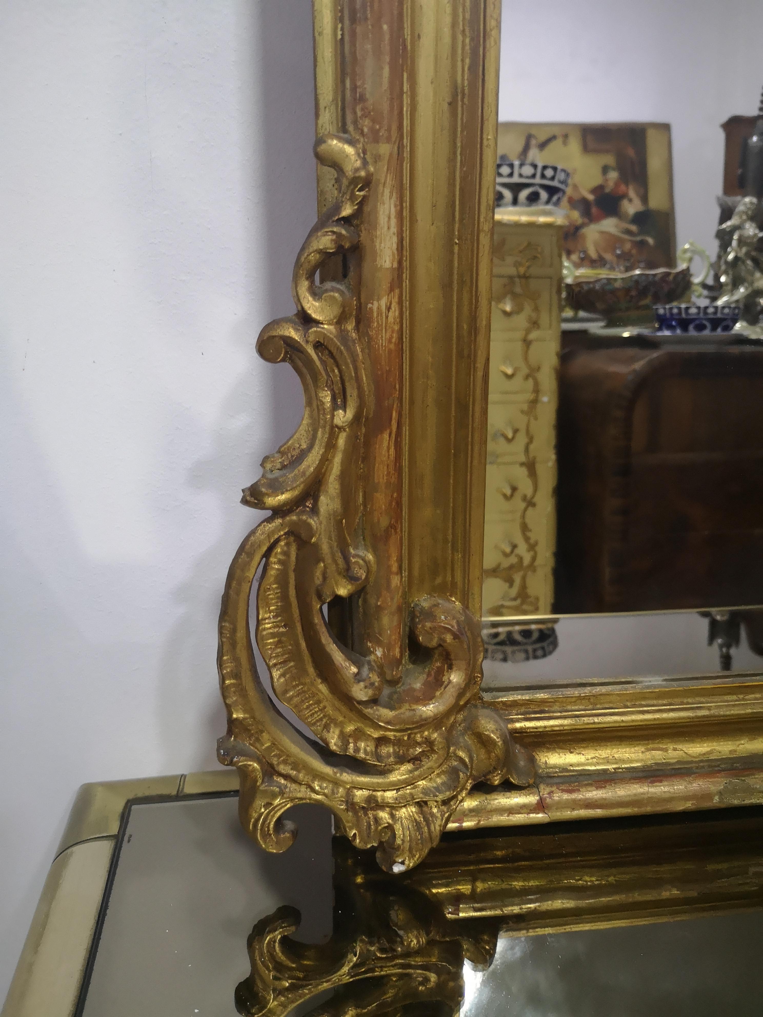Large Louis Philippe mirror from the end of the 19th century in vendita 1