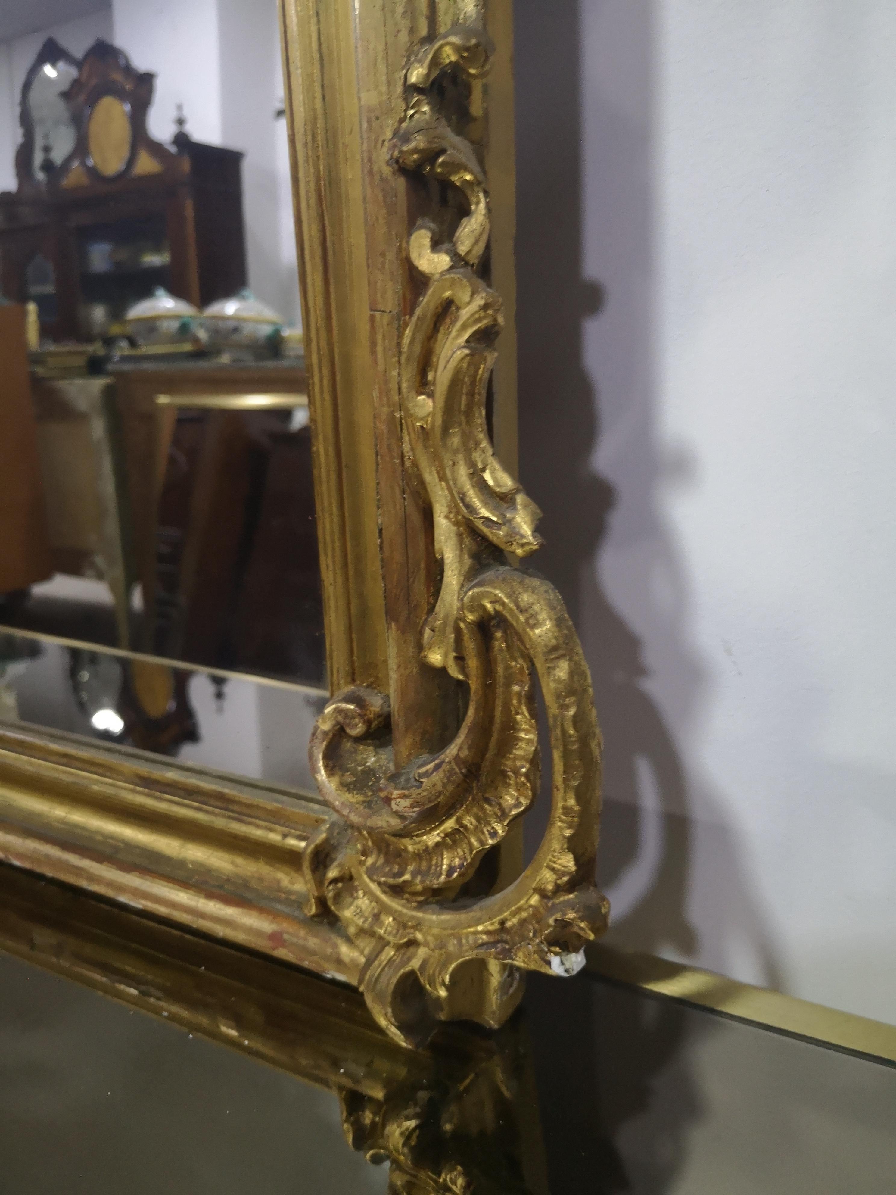 Large Louis Philippe mirror from the end of the 19th century in vendita 2