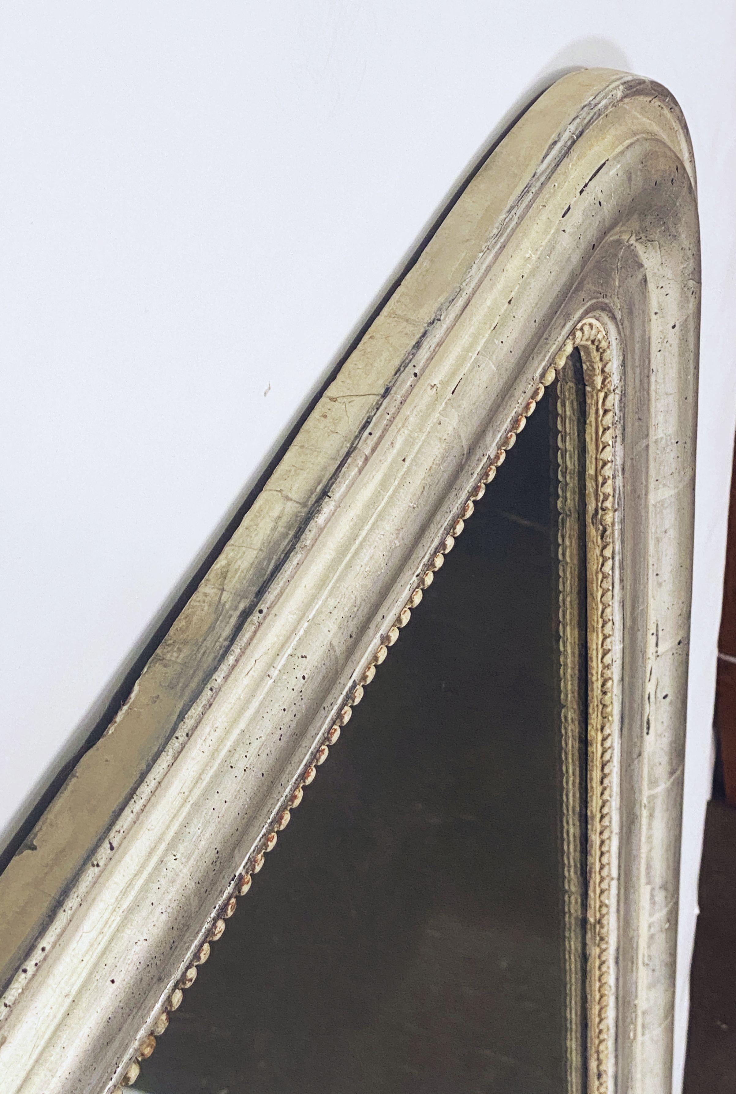Large Louis Philippe Silver Gilt Mirror (H 47 1/4 x W 35 1/4) 11