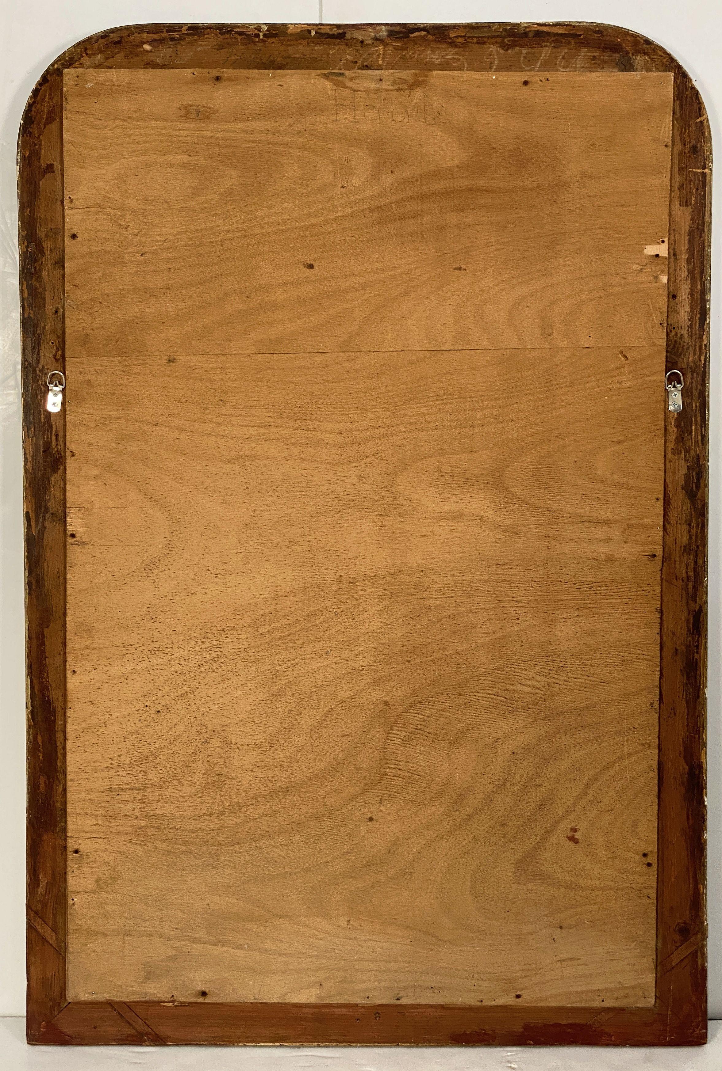 Grande specchio Louis Philippe in argento dorato con design a chiave greca (H. 51 x L. 34 1/4) in vendita 2