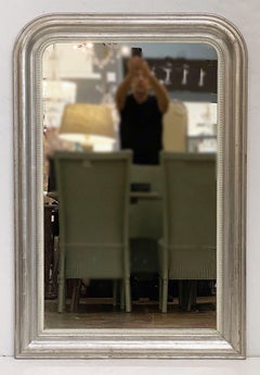 Large Louis Philippe Silver Gilt Mirror with Greek Key Design (H 51 x W 34 1/4)