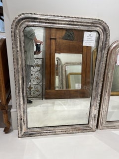 Large Louis Philippe Silver Mirror