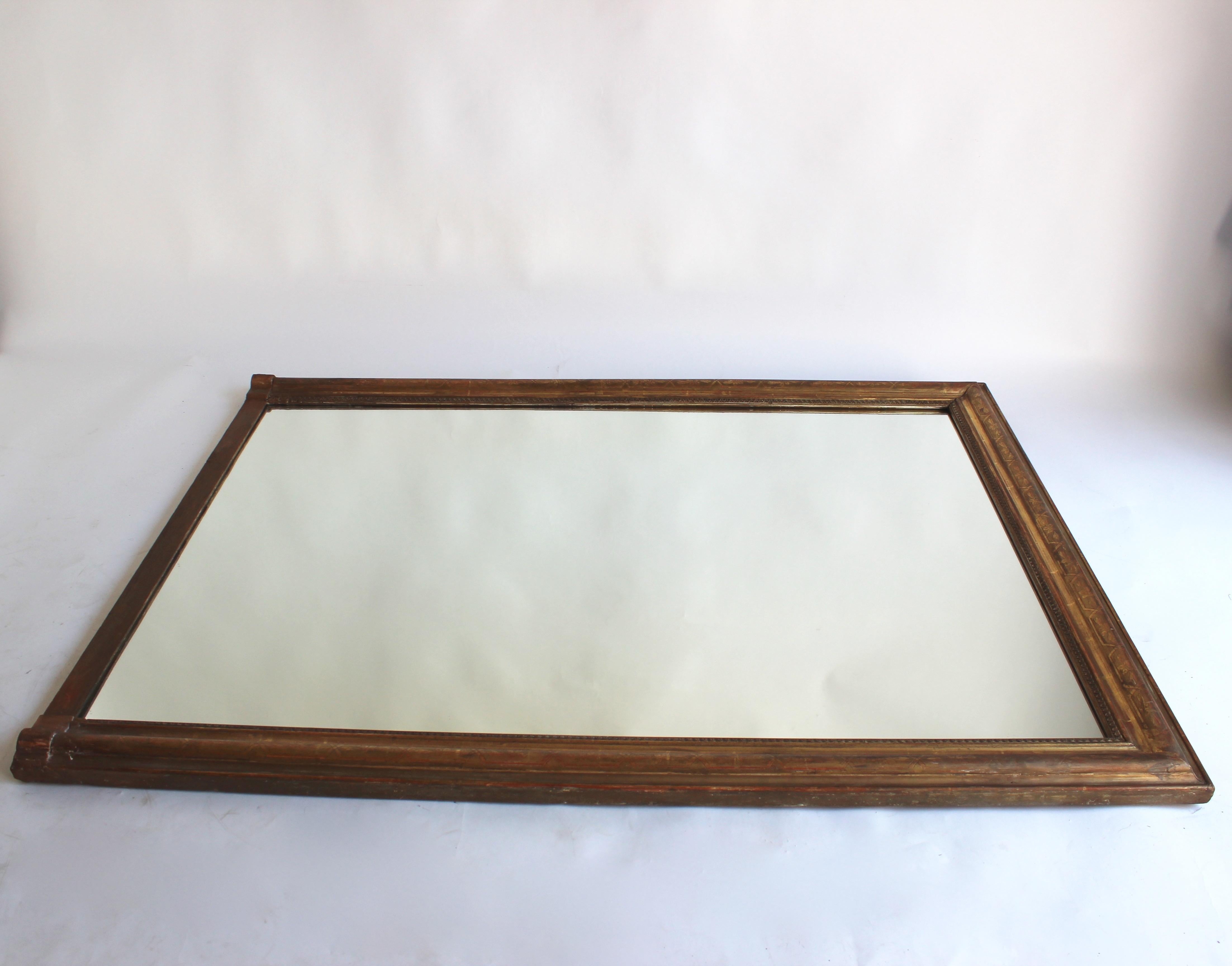 Large late 19th century Louis Philippe style mirror.