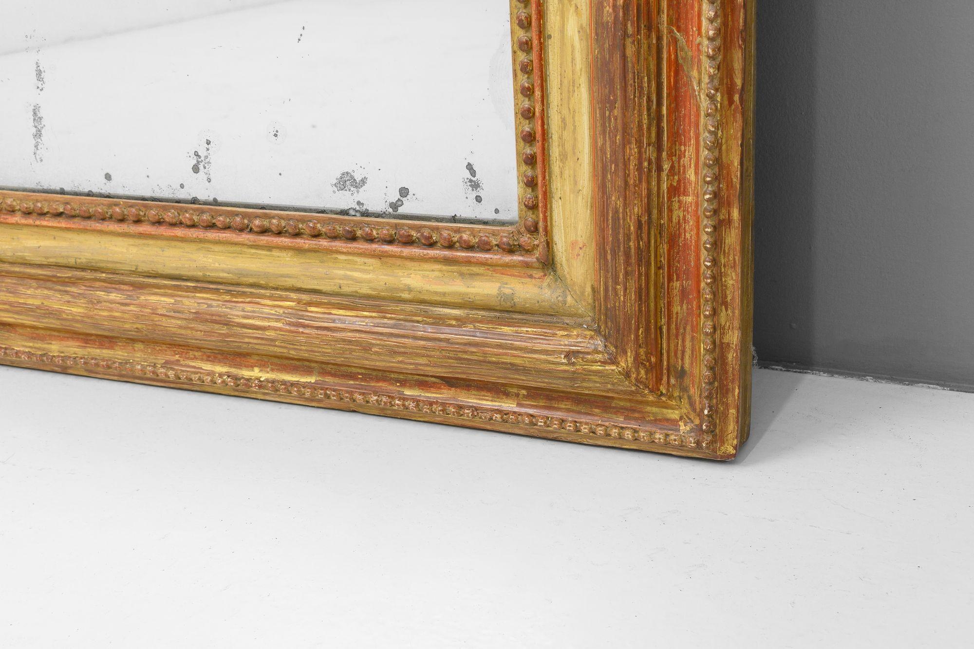 Large Louis Phillipe Mirror In Good Condition For Sale In London, England